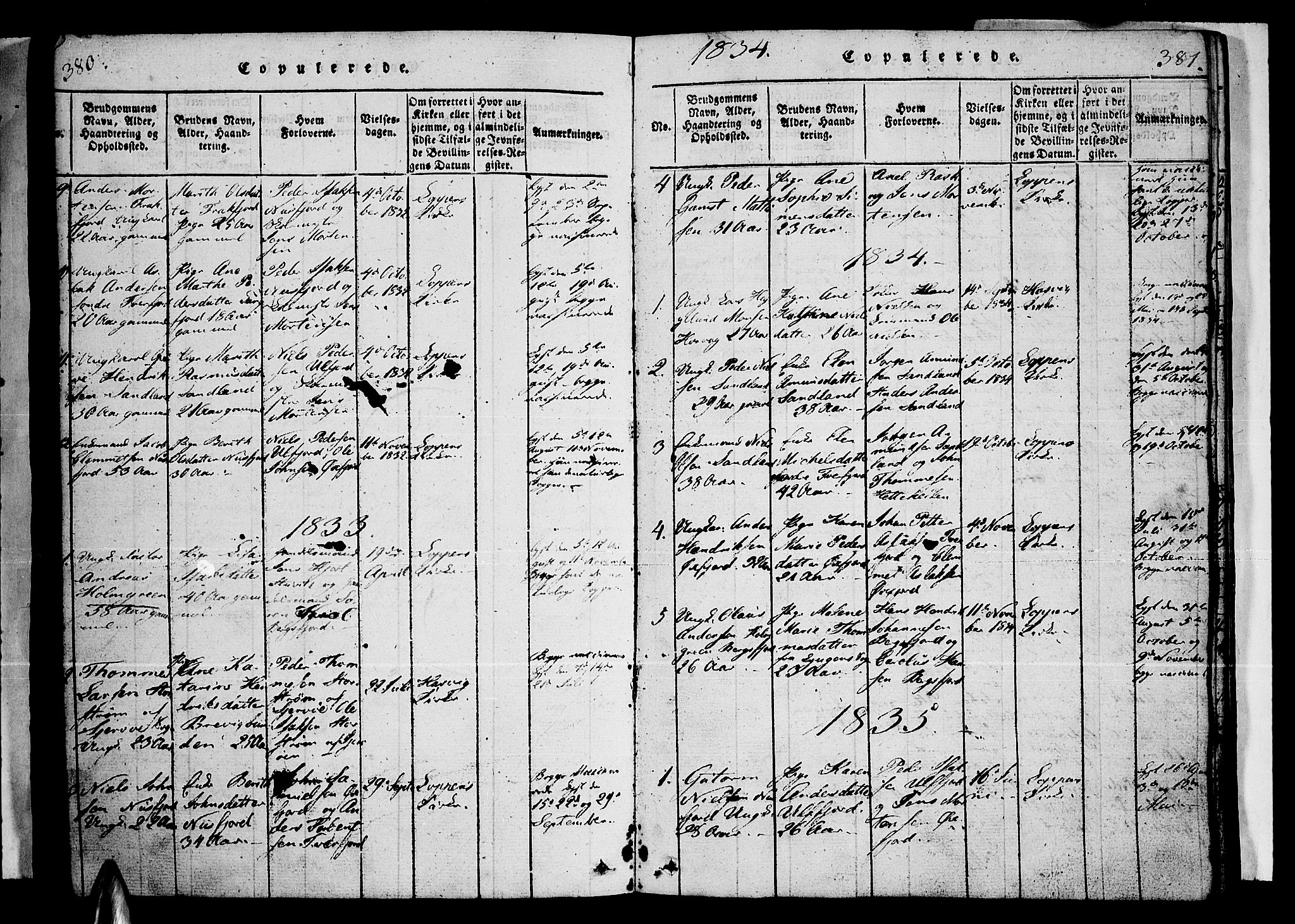 Loppa sokneprestkontor, SATØ/S-1339/H/Ha/L0003kirke: Parish register (official) no. 3, 1820-1848, p. 380-381