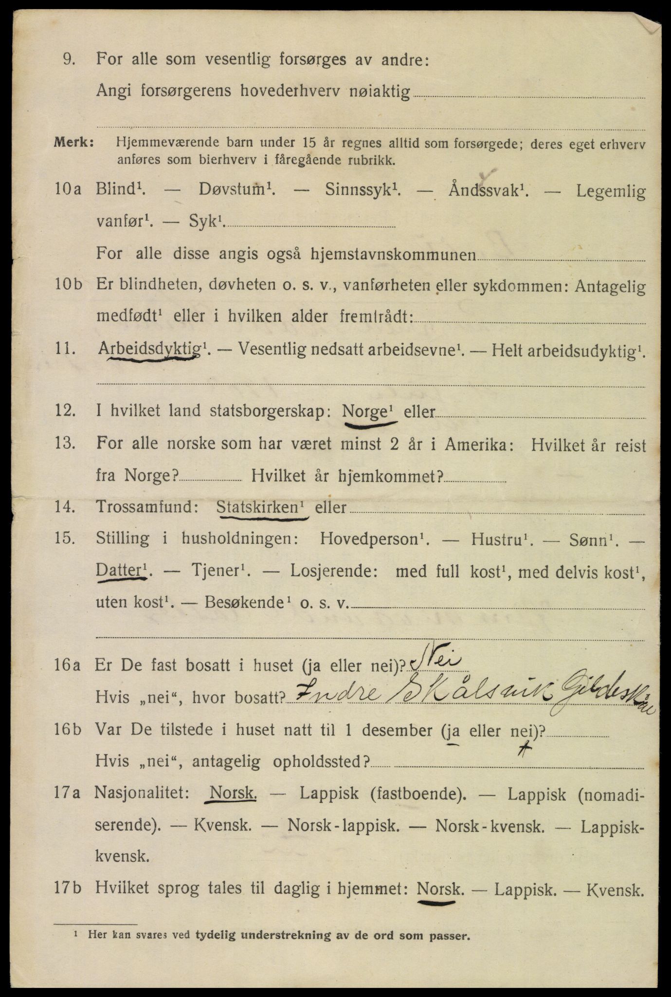 SAT, 1920 census for Bodø, 1920, p. 8436