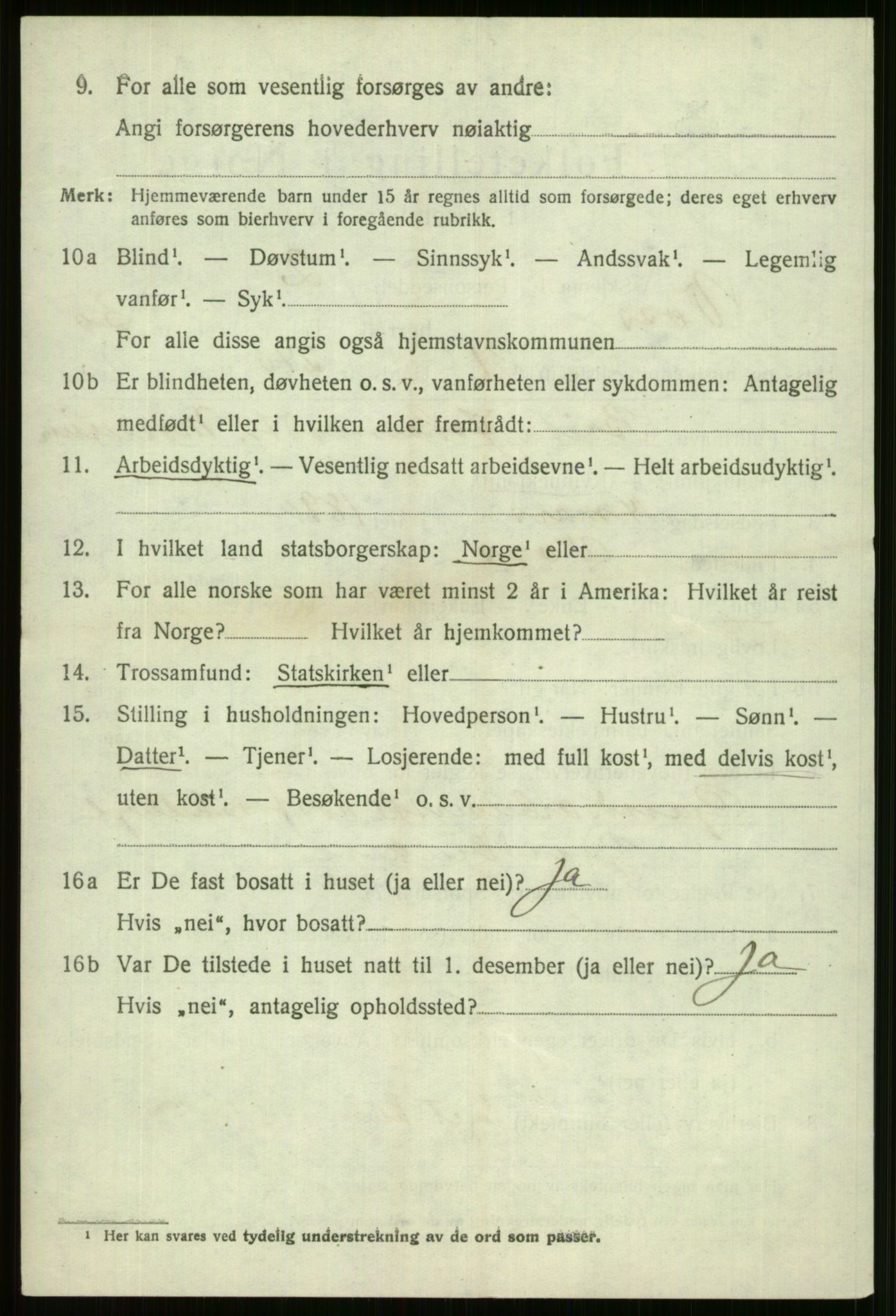 SAB, 1920 census for Voss, 1920, p. 19918