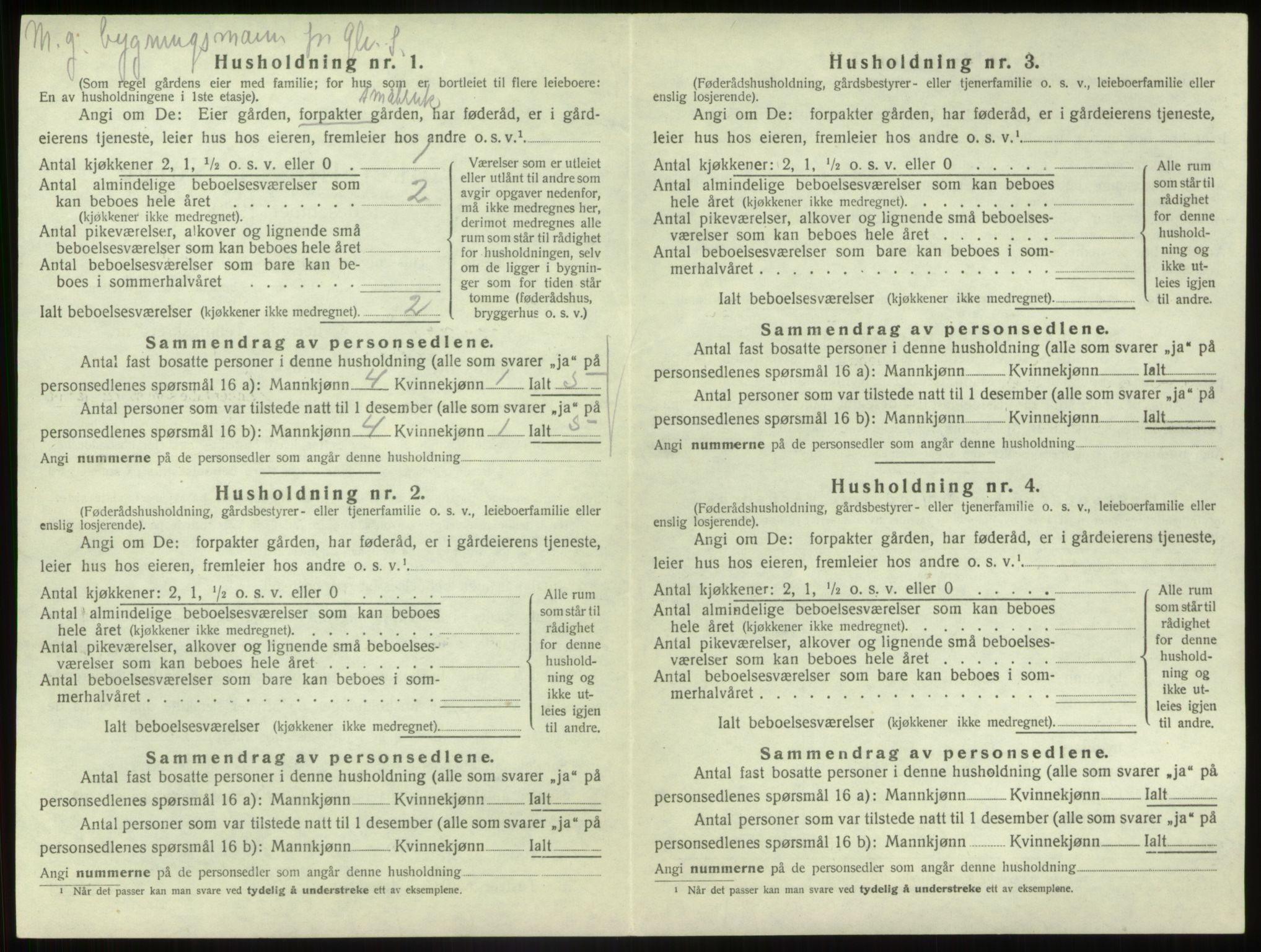 SAB, 1920 census for Gaular, 1920, p. 158