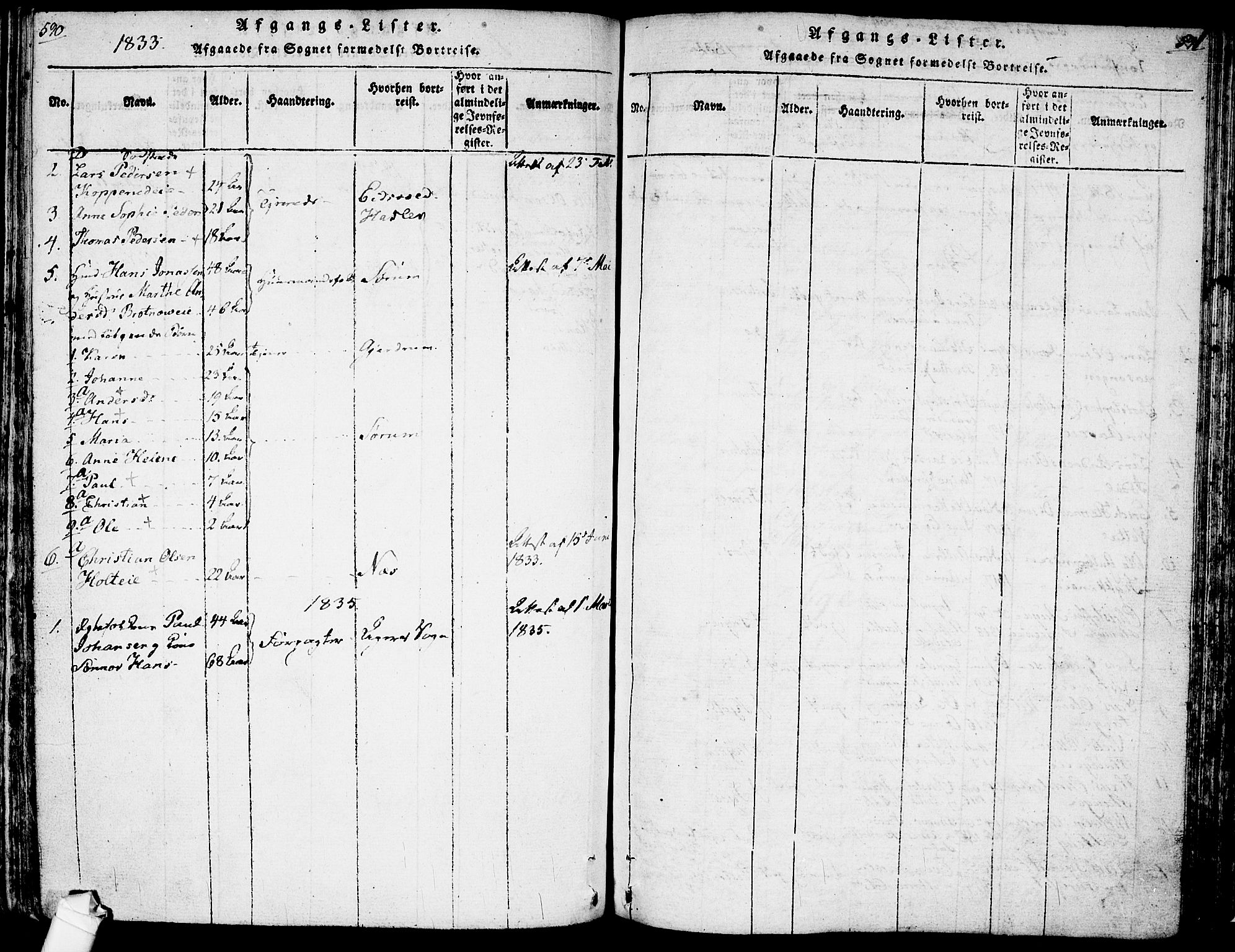 Ullensaker prestekontor Kirkebøker, AV/SAO-A-10236a/F/Fa/L0013: Parish register (official) no. I 13, 1815-1835, p. 590-591