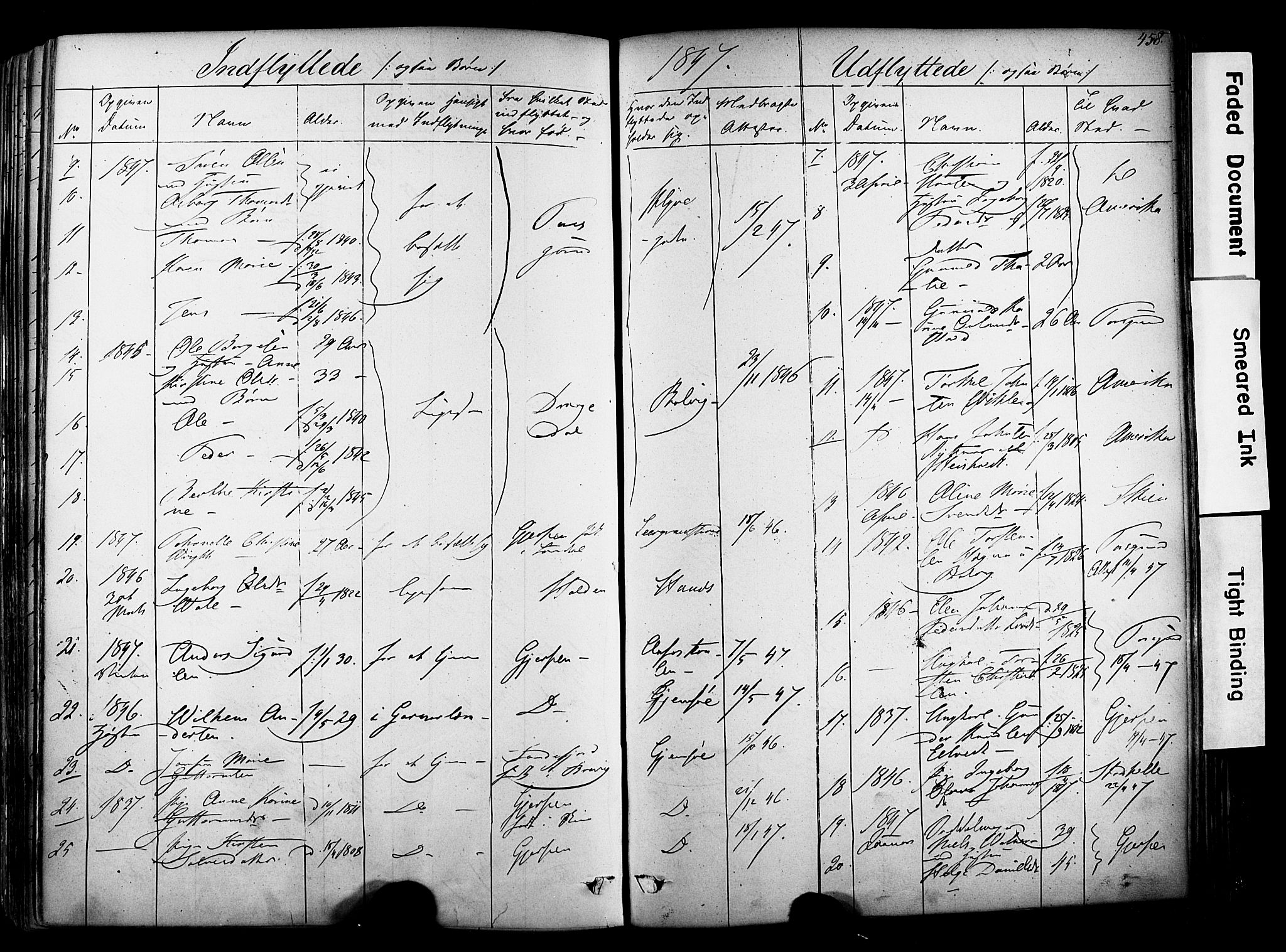 Solum kirkebøker, SAKO/A-306/F/Fa/L0006: Parish register (official) no. I 6, 1844-1855, p. 458