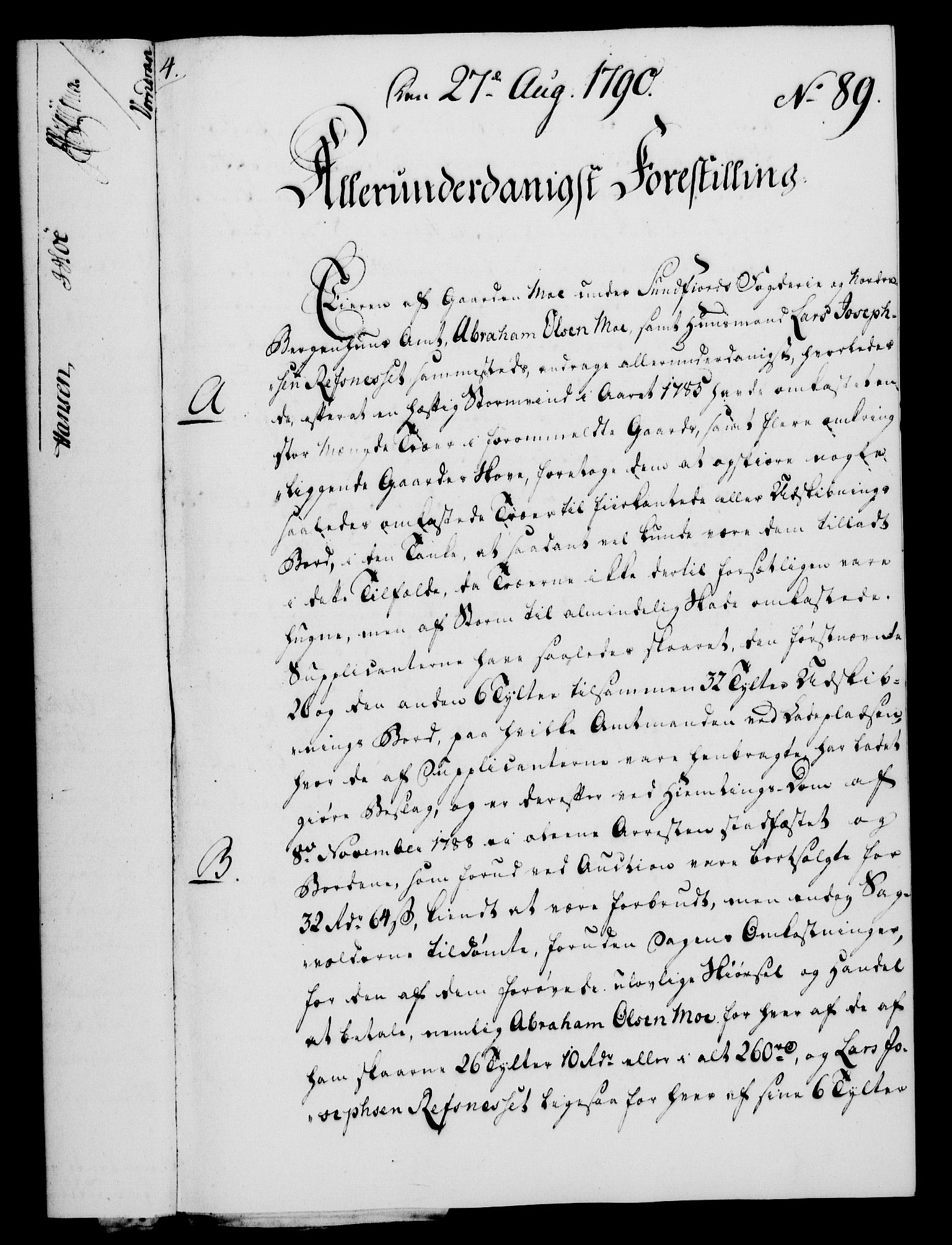 Rentekammeret, Kammerkanselliet, AV/RA-EA-3111/G/Gf/Gfa/L0072: Norsk relasjons- og resolusjonsprotokoll (merket RK 52.72), 1790, p. 601