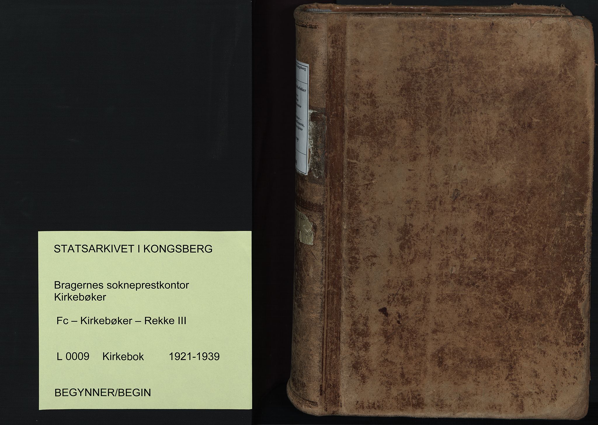 Bragernes kirkebøker, SAKO/A-6/F/Fc/L0009: Parish register (official) no. III 9, 1921-1939