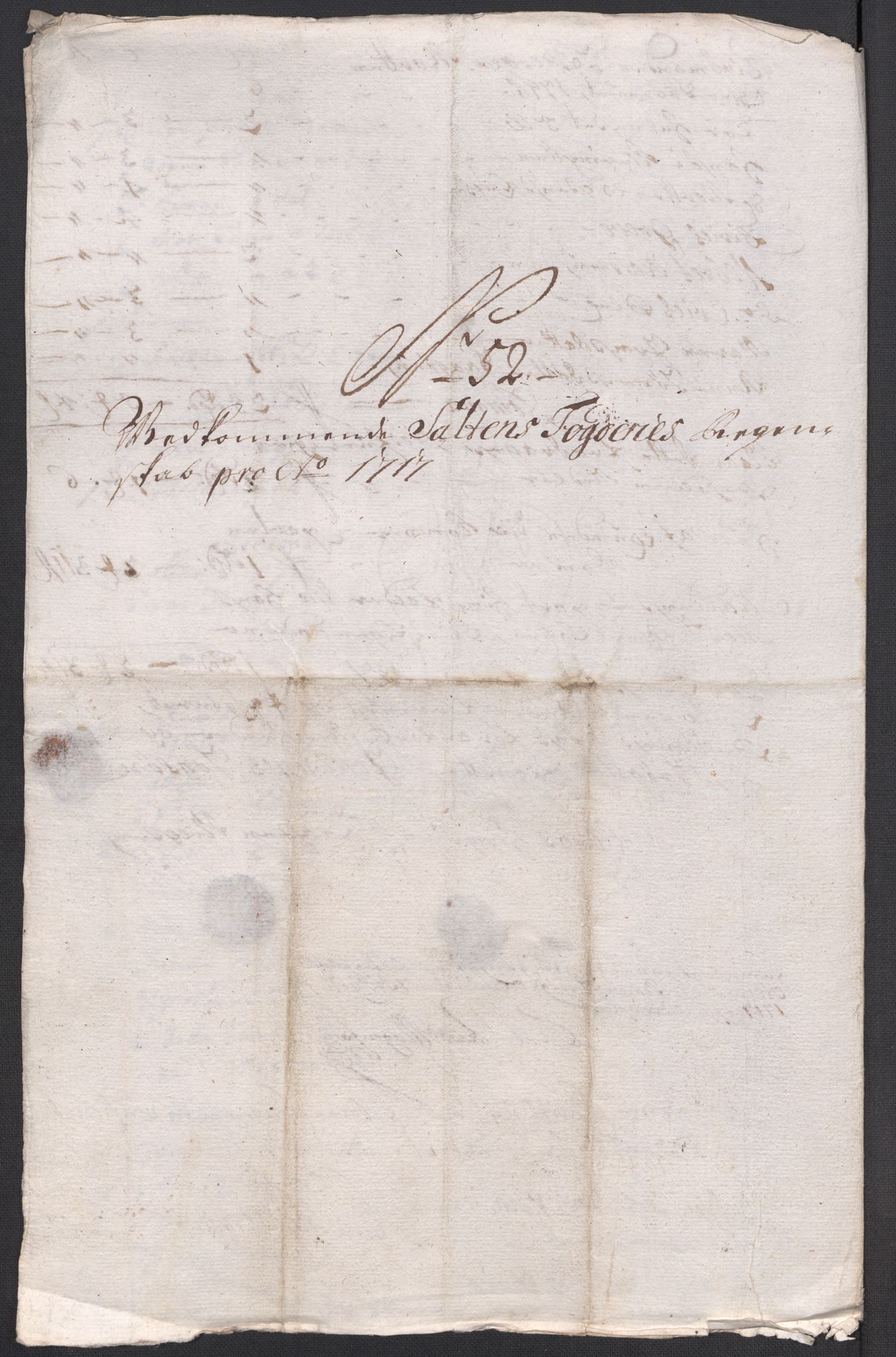 Rentekammeret inntil 1814, Reviderte regnskaper, Fogderegnskap, AV/RA-EA-4092/R66/L4587: Fogderegnskap Salten, 1717, p. 327