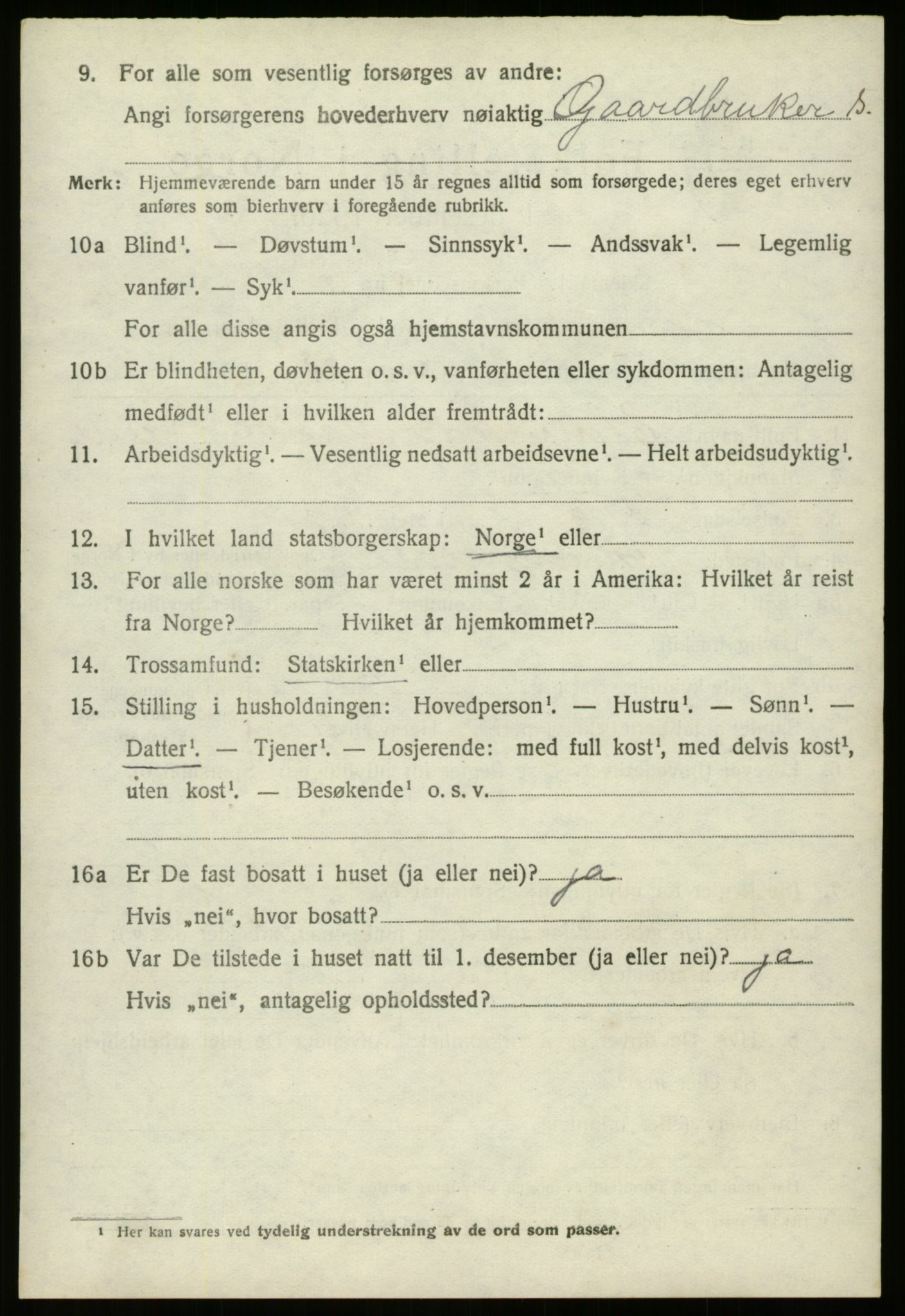 SAB, 1920 census for Hornindal, 1920, p. 3795