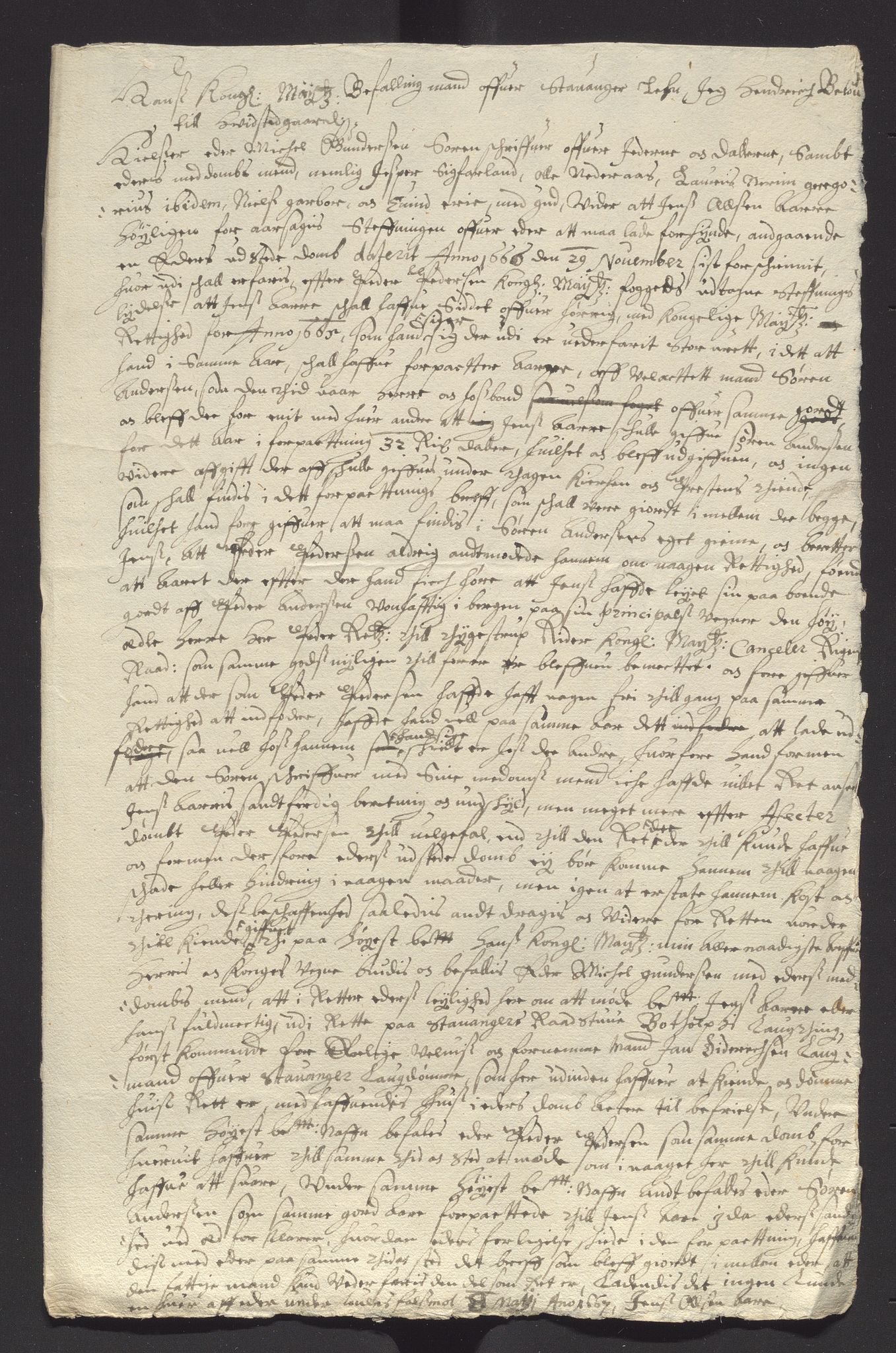 Stavanger len, AV/SAST-A-101870/Ob/L0040: Diverse, 1666-1667, p. 266