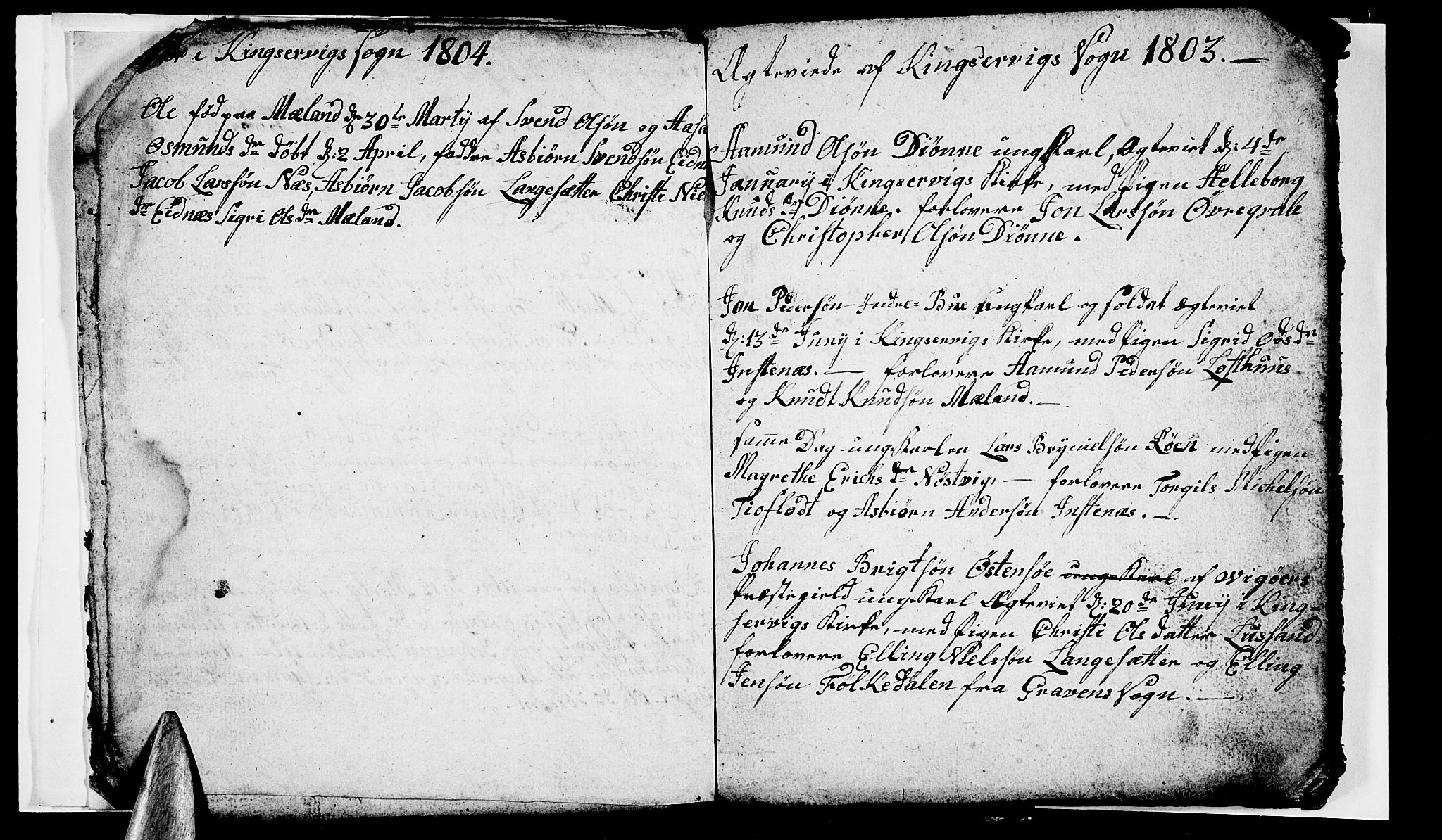 Ullensvang sokneprestembete, SAB/A-78701/H/Hab: Parish register (copy) no. A 2, 1803-1804