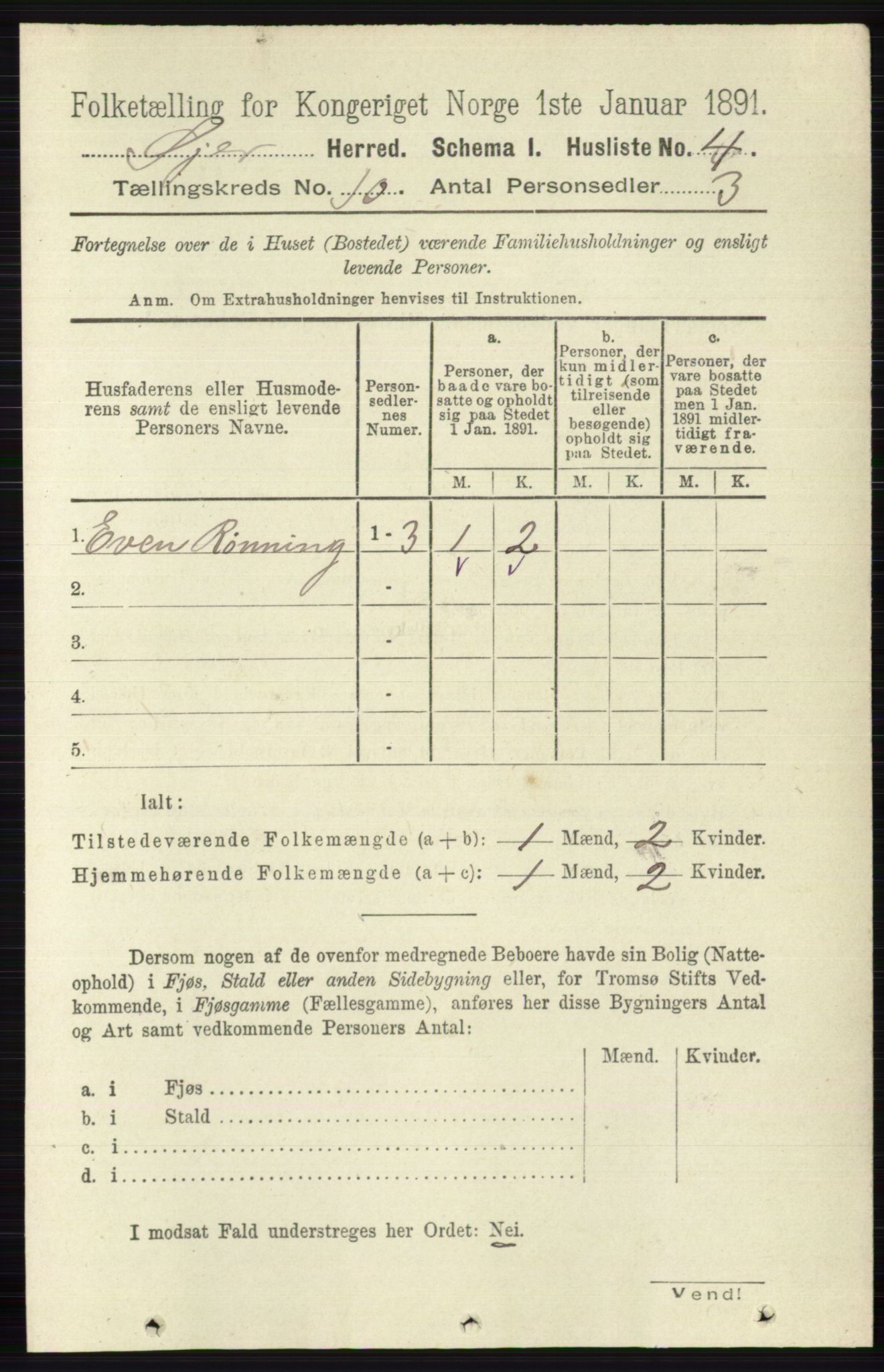 RA, 1891 census for 0521 Øyer, 1891, p. 3498