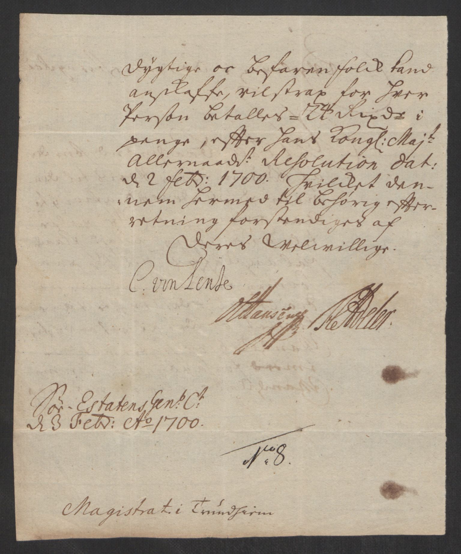 Rentekammeret inntil 1814, Reviderte regnskaper, Byregnskaper, AV/RA-EA-4066/R/Rs/L0507: [S3] Kontribusjonsregnskap, 1699-1711, p. 379