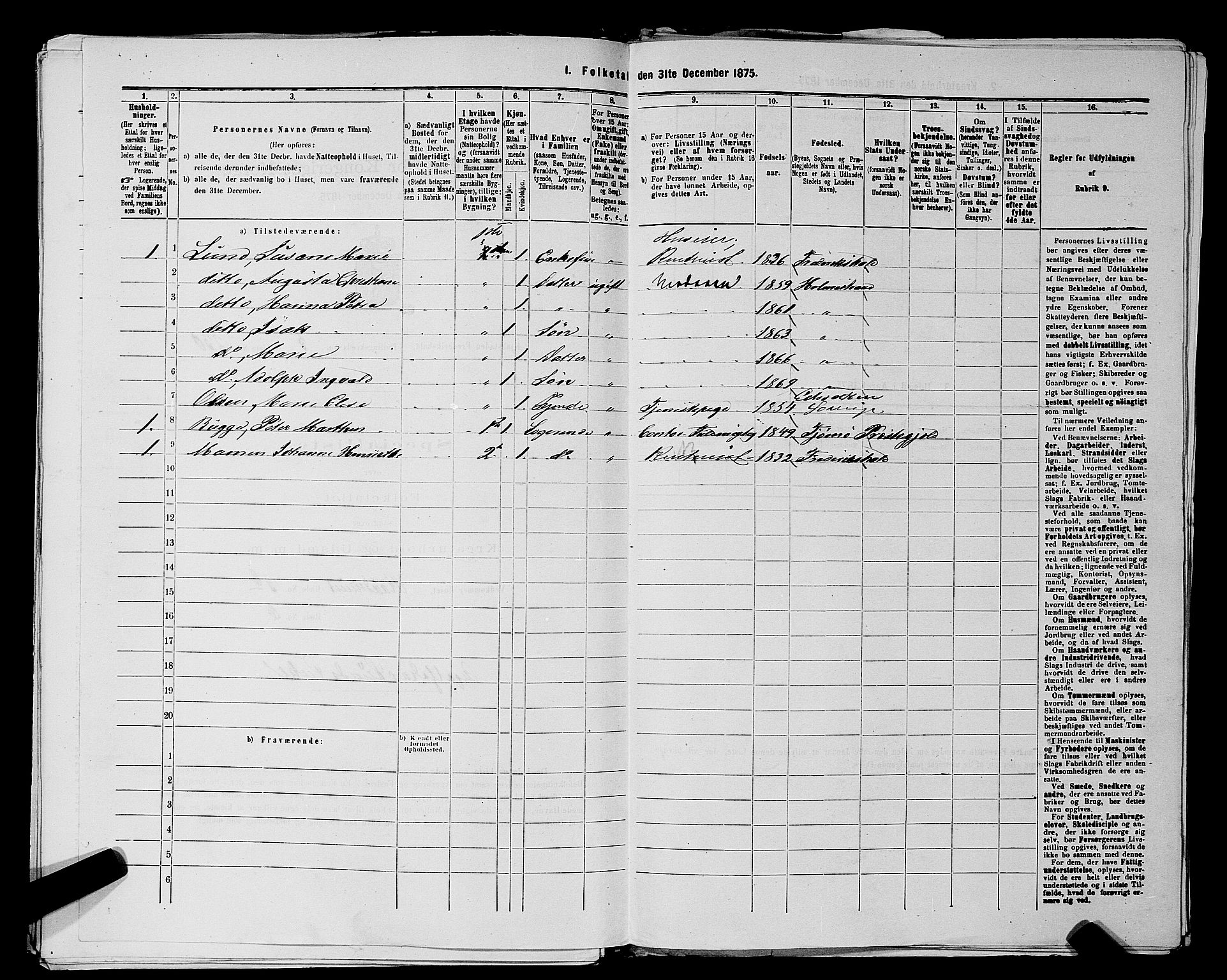 RA, 1875 census for 0101P Fredrikshald, 1875, p. 552
