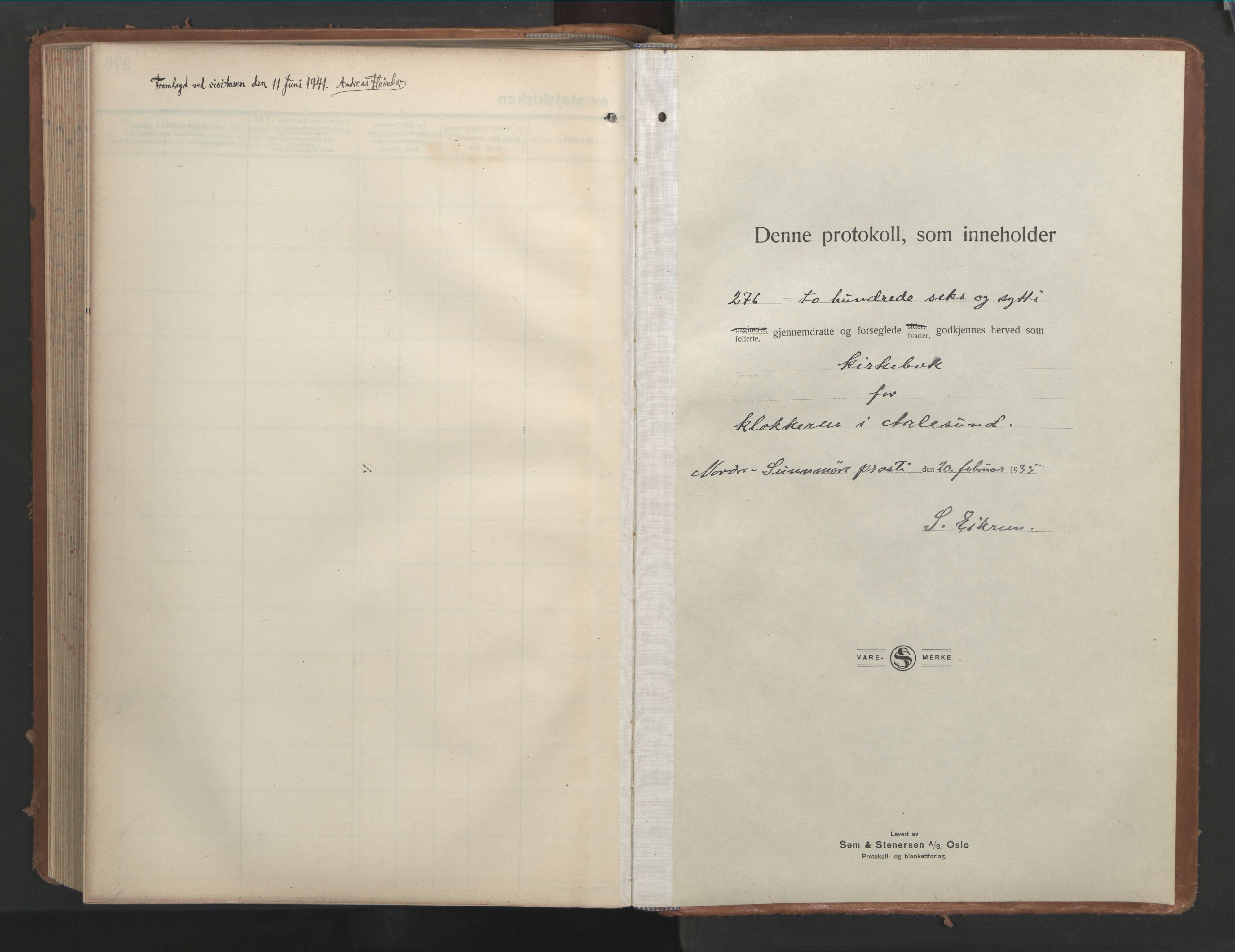 Ministerialprotokoller, klokkerbøker og fødselsregistre - Møre og Romsdal, AV/SAT-A-1454/529/L0478: Parish register (copy) no. 529C15, 1938-1951, p. 271