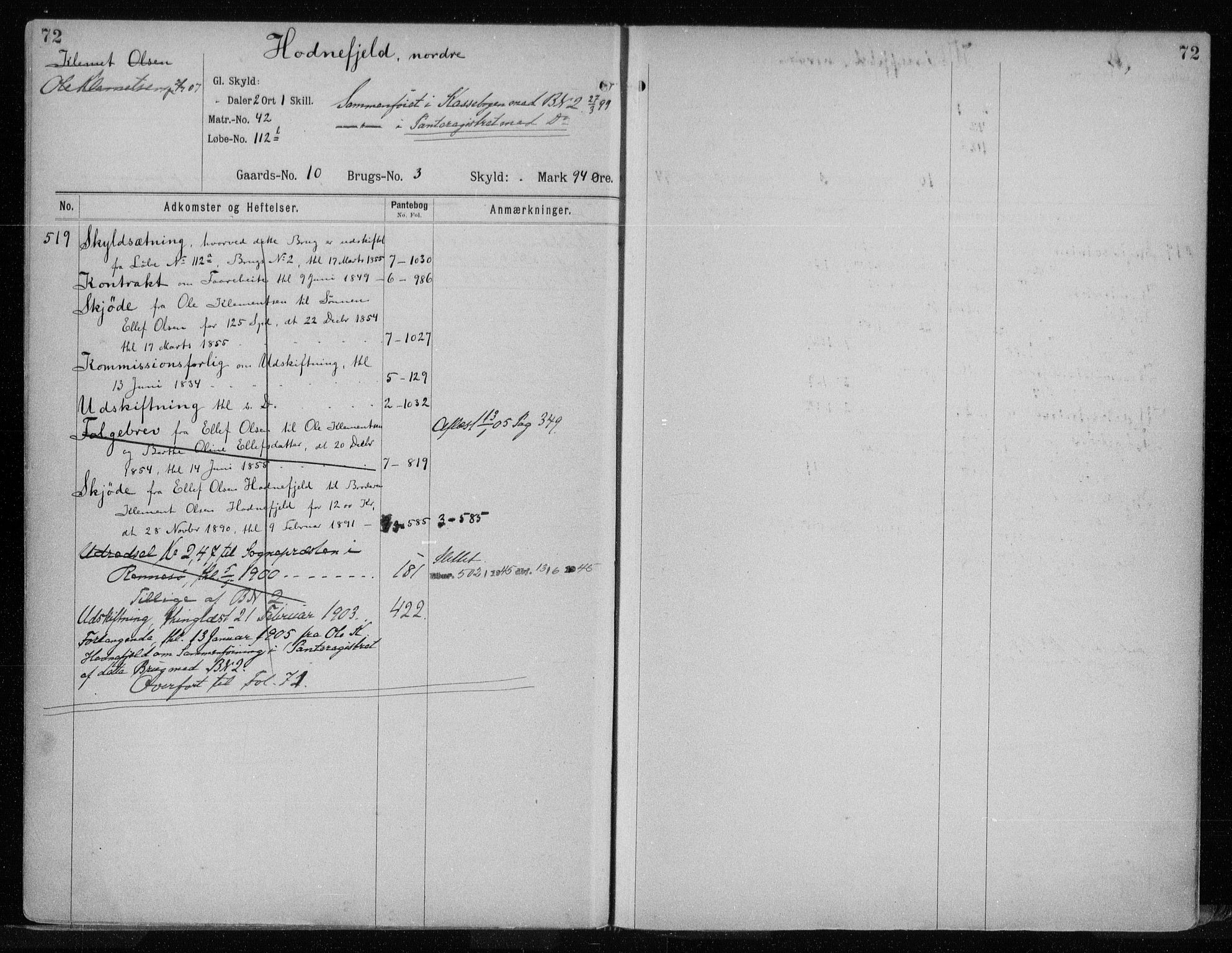 Ryfylke tingrett, AV/SAST-A-100055/001/II/IIA/L0020: Mortgage register no. II A 20, 1899, p. 72