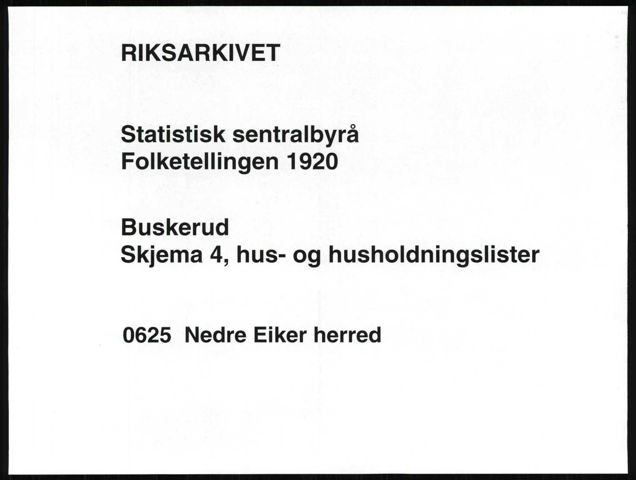 SAKO, 1920 census for Nedre Eiker, 1920, p. 52