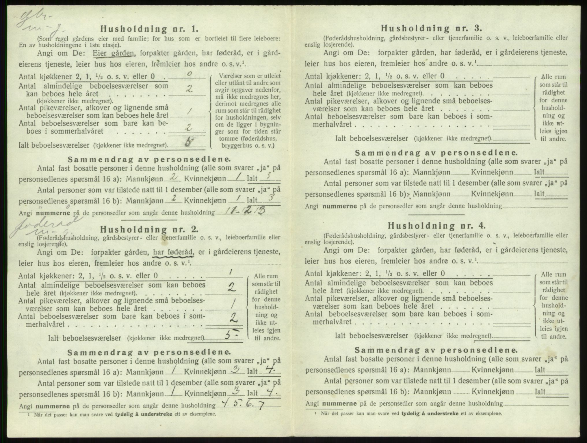 SAB, 1920 census for Sogndal, 1920, p. 1109