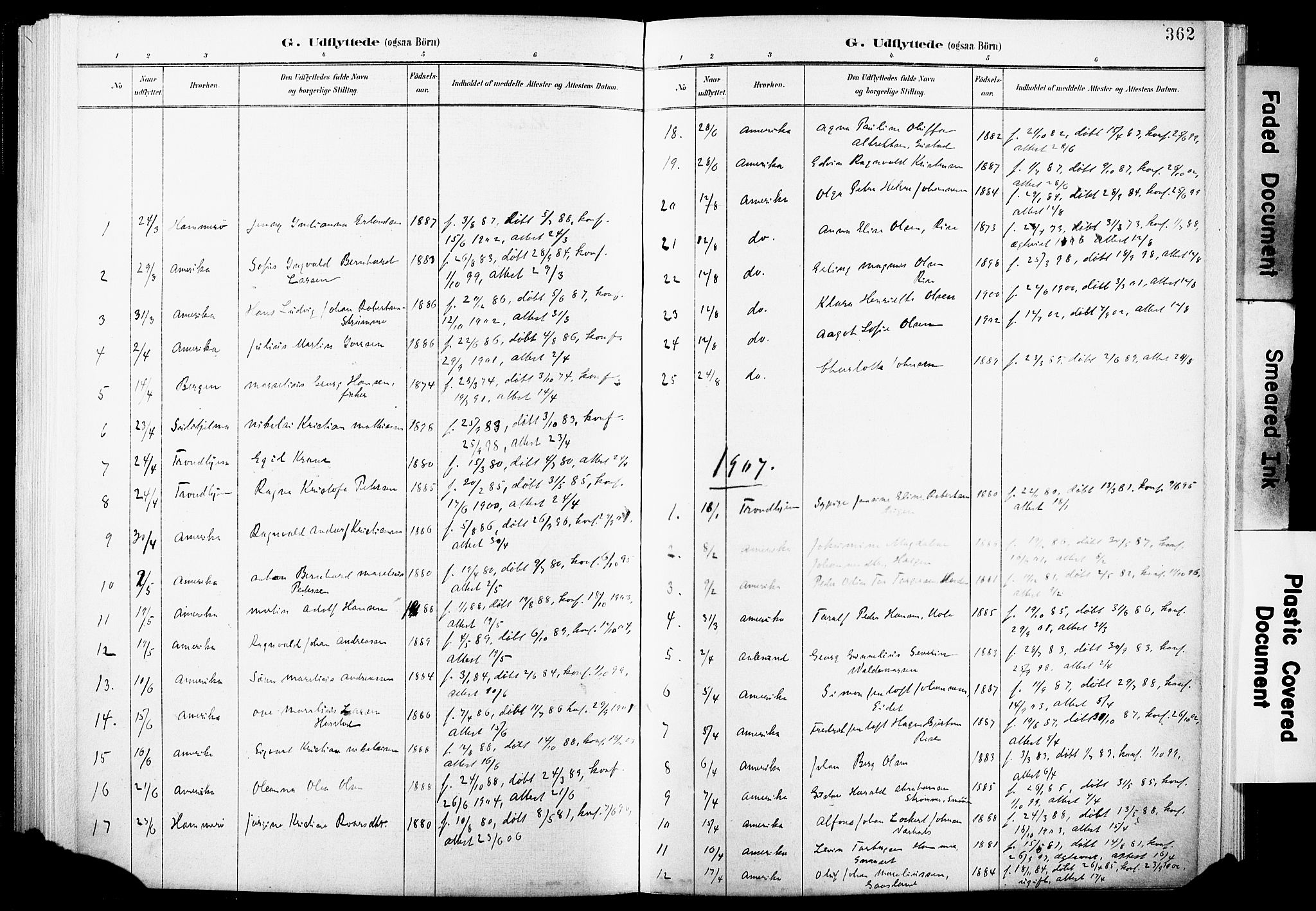 Ministerialprotokoller, klokkerbøker og fødselsregistre - Nordland, AV/SAT-A-1459/891/L1305: Parish register (official) no. 891A10, 1895-1921, p. 362