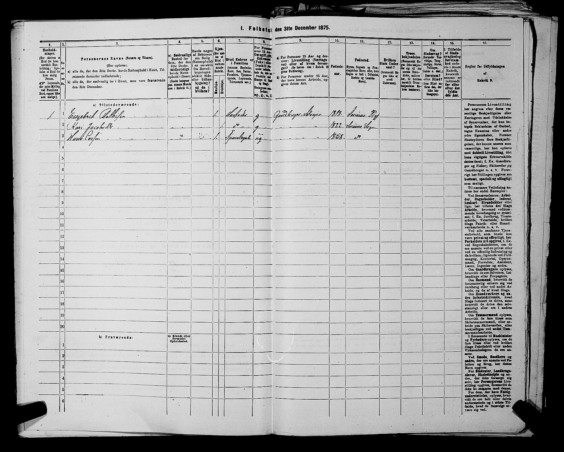 RA, 1875 census for 0226P Sørum, 1875, p. 629