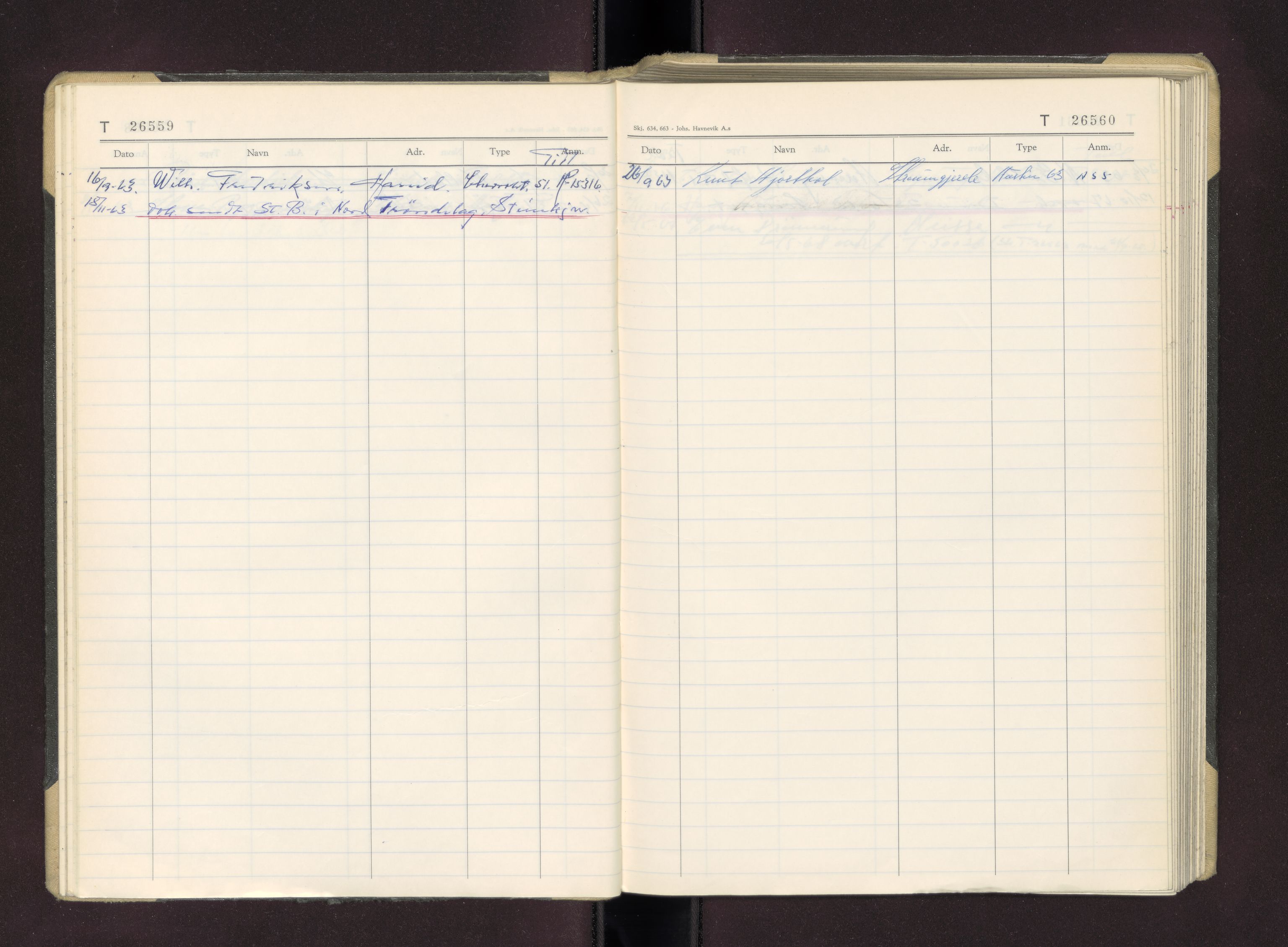 Møre og Romsdal vegkontor - Ålesund trafikkstasjon, AV/SAT-A-4099/F/Fc/L0026: Bilregister; T 26500 - T 26999, 1960-1970