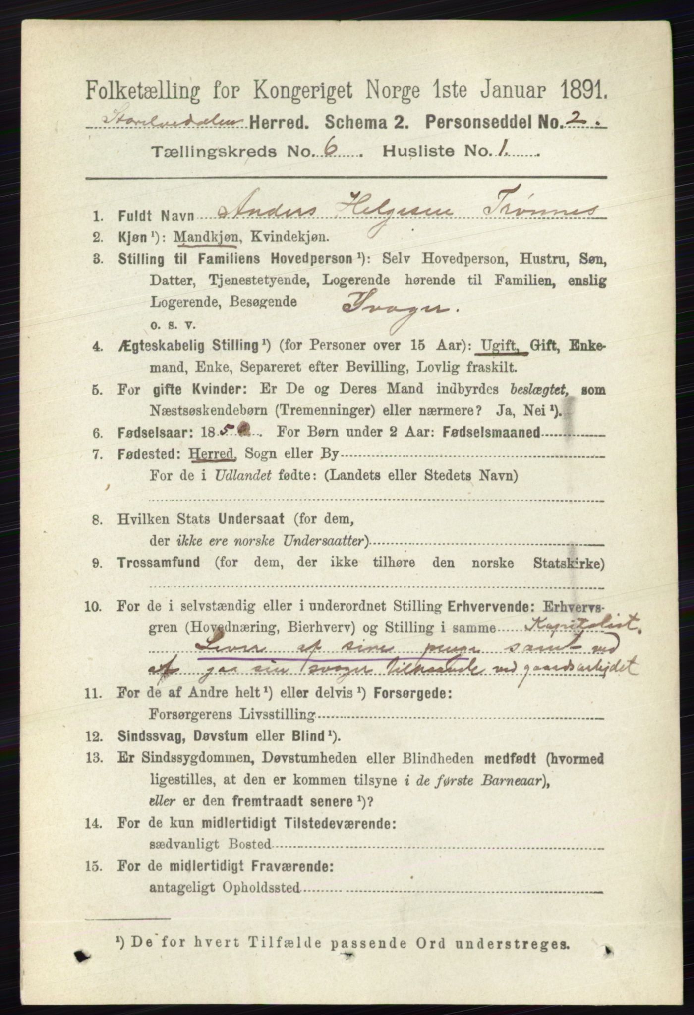 RA, 1891 census for 0430 Stor-Elvdal, 1891, p. 2102