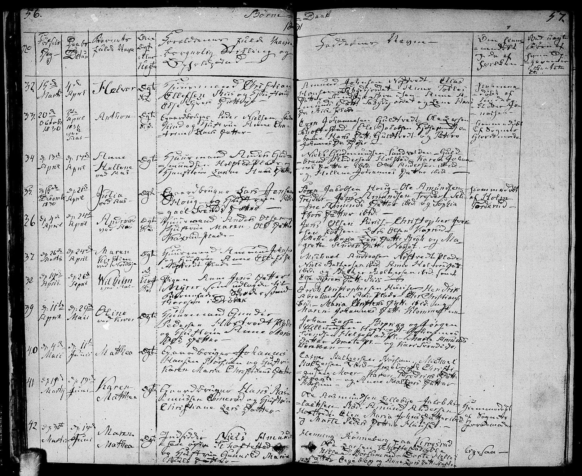 Ås prestekontor Kirkebøker, AV/SAO-A-10894/F/Fa/L0005: Parish register (official) no. I 5, 1827-1840, p. 56-57