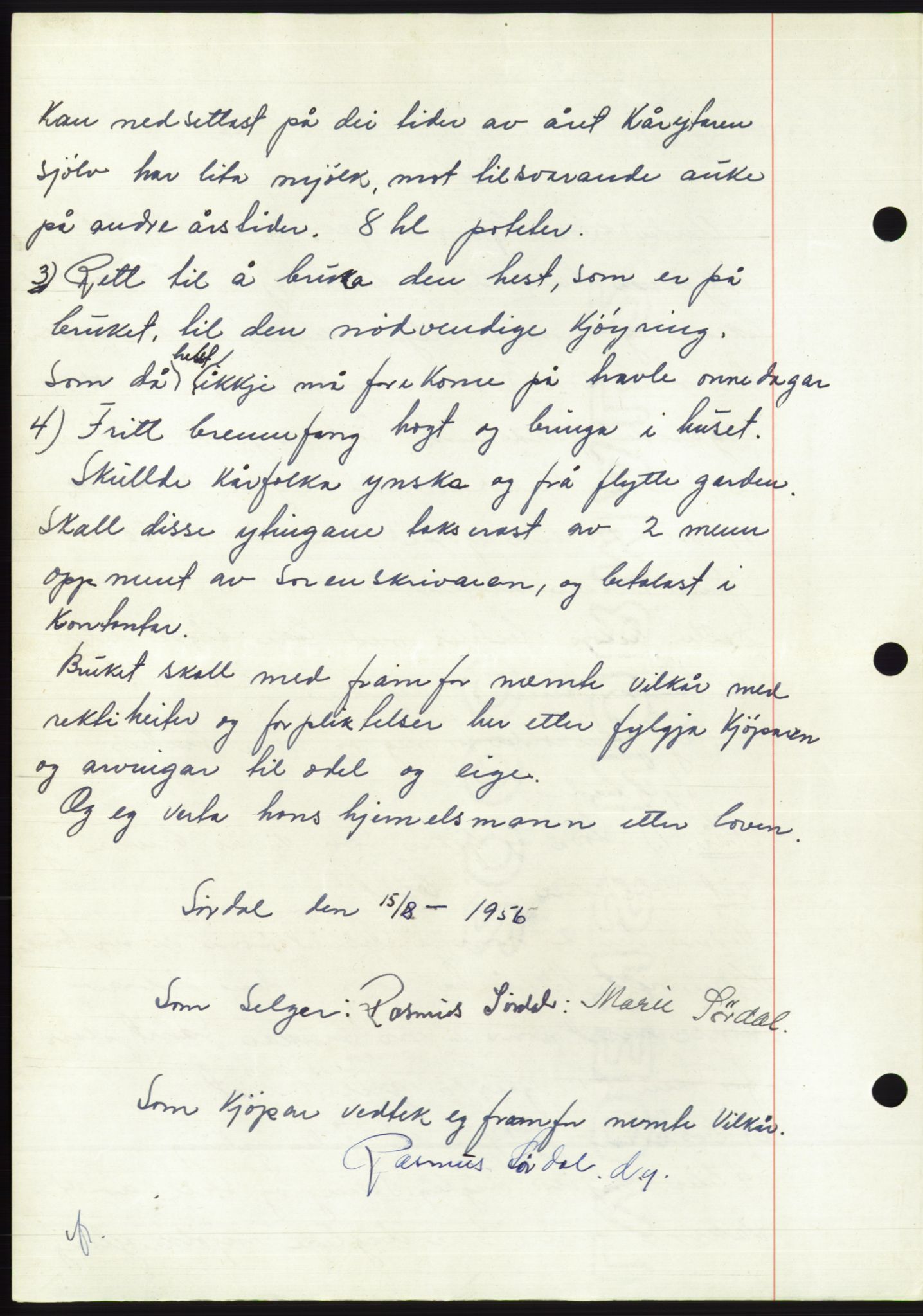 Søre Sunnmøre sorenskriveri, AV/SAT-A-4122/1/2/2C/L0104: Mortgage book no. 30A, 1956-1956, Diary no: : 1637/1956