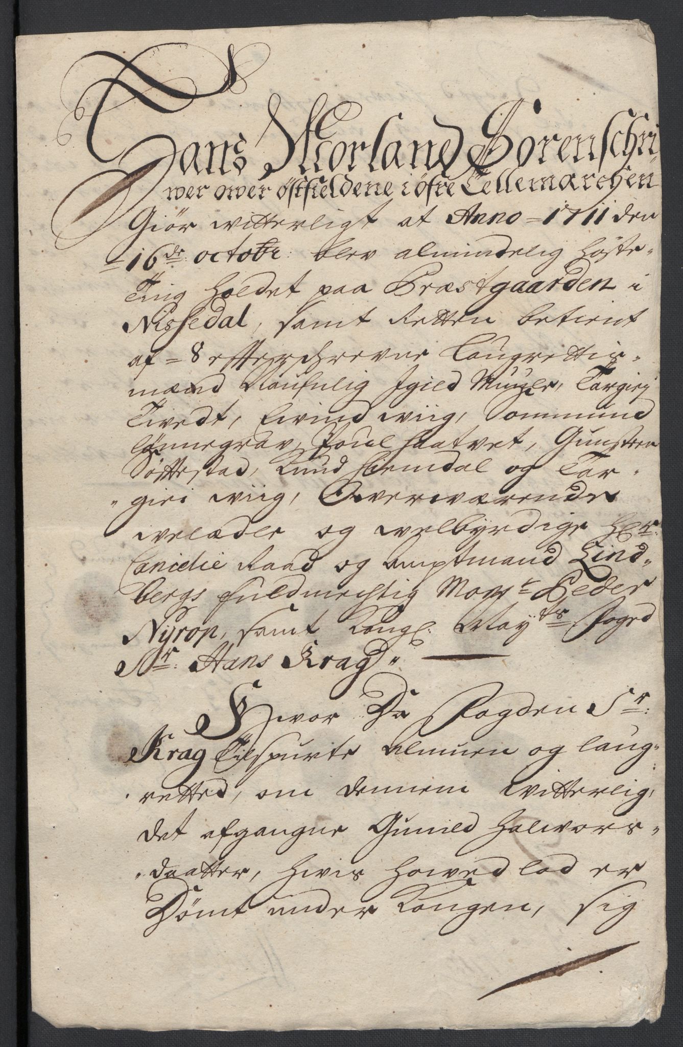 Rentekammeret inntil 1814, Reviderte regnskaper, Fogderegnskap, AV/RA-EA-4092/R36/L2120: Fogderegnskap Øvre og Nedre Telemark og Bamble, 1711, p. 68