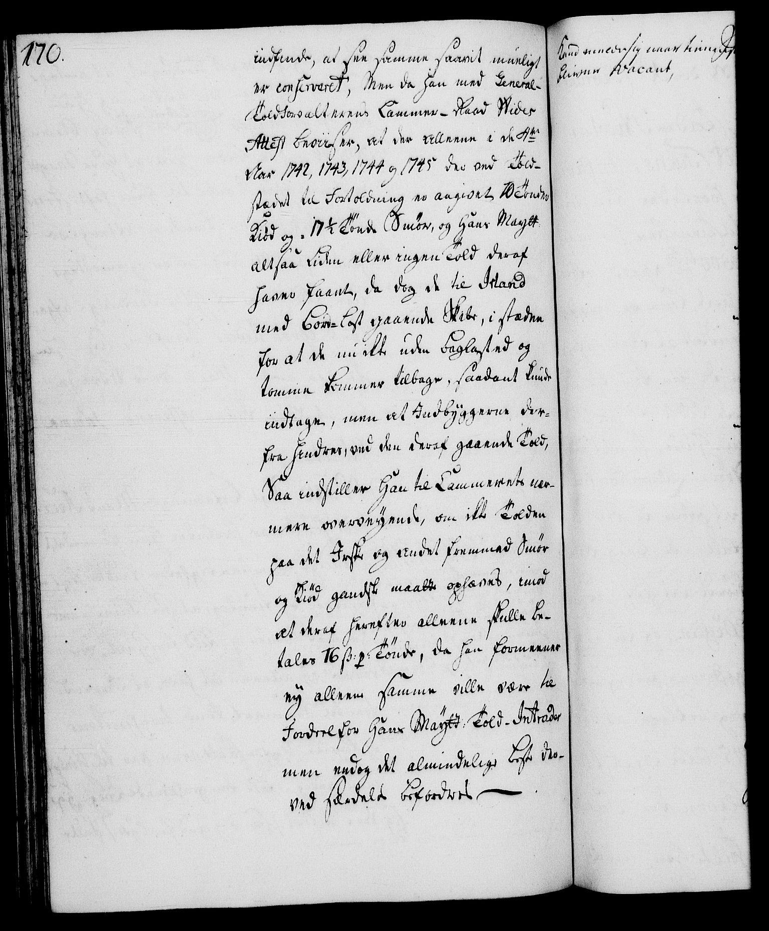 Rentekammeret, Kammerkanselliet, RA/EA-3111/G/Gh/Gha/L0027: Norsk ekstraktmemorialprotokoll (merket RK 53.72), 1745-1746, p. 170