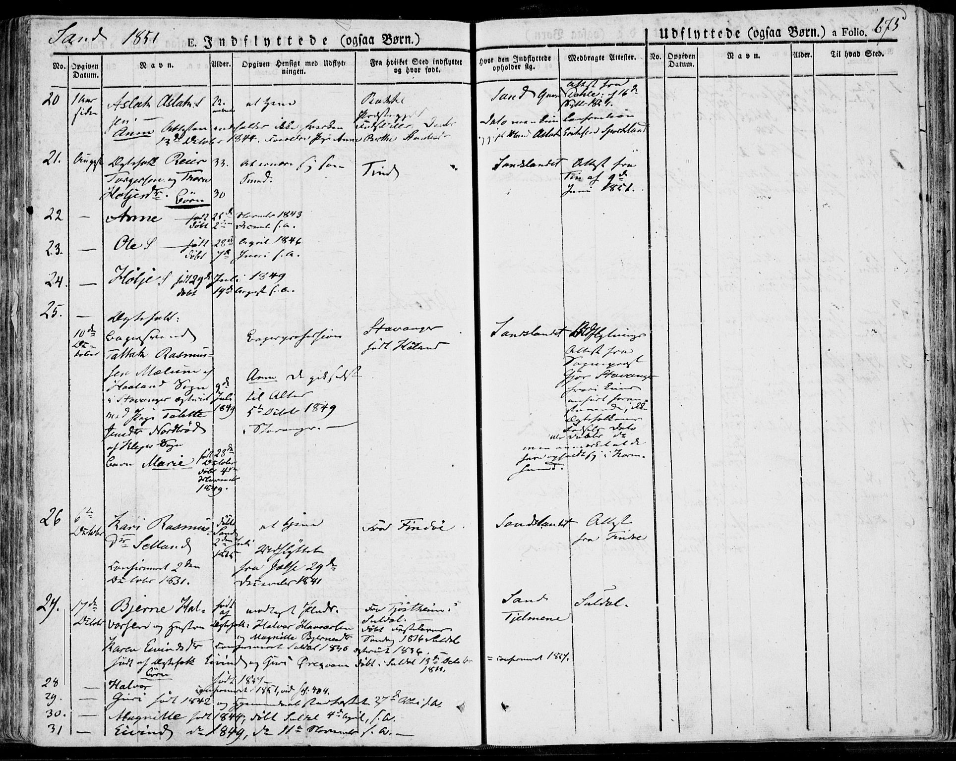 Jelsa sokneprestkontor, AV/SAST-A-101842/01/IV: Parish register (official) no. A 6.2, 1828-1853, p. 675