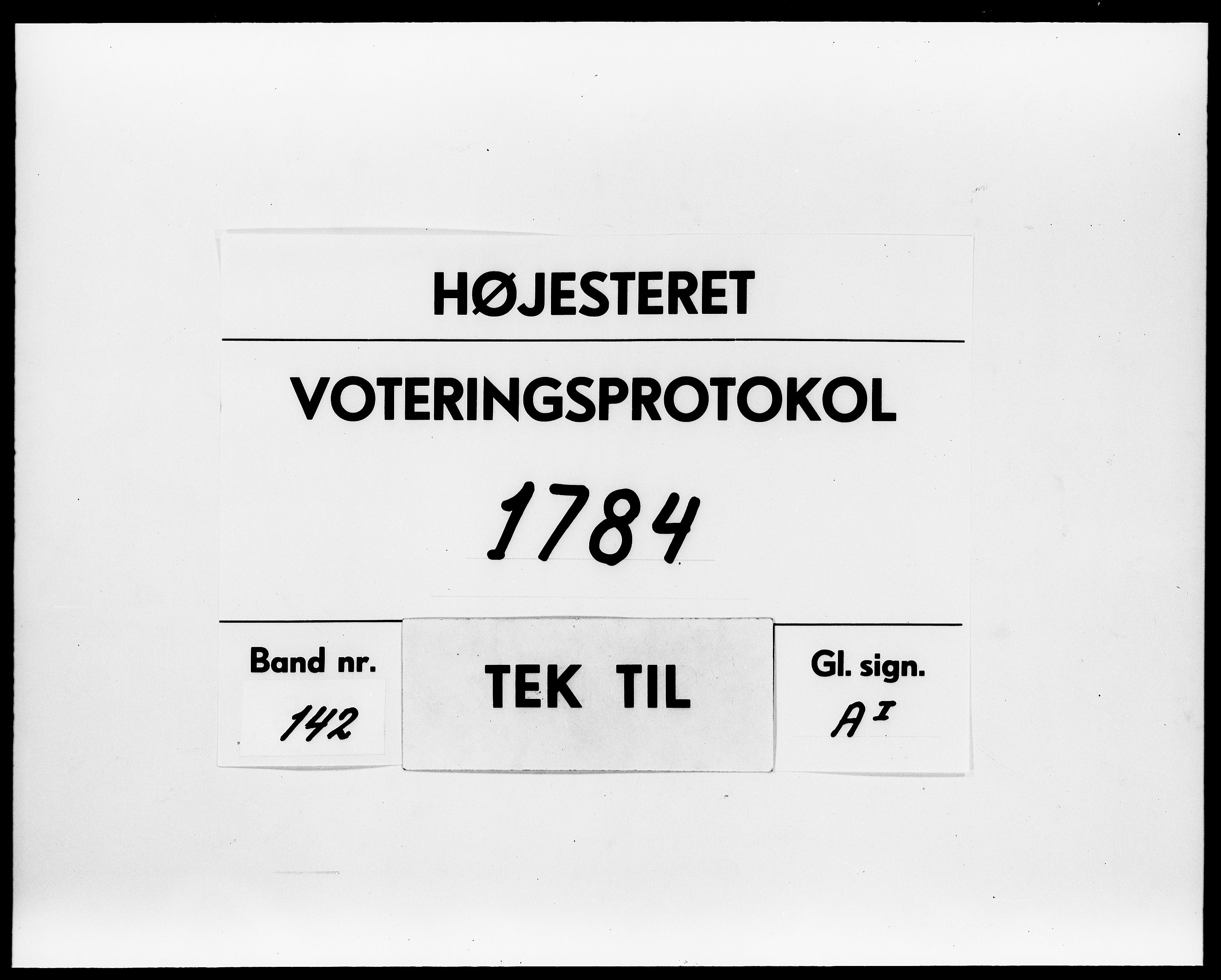 Højesteret, DRA/A-0009, 1784