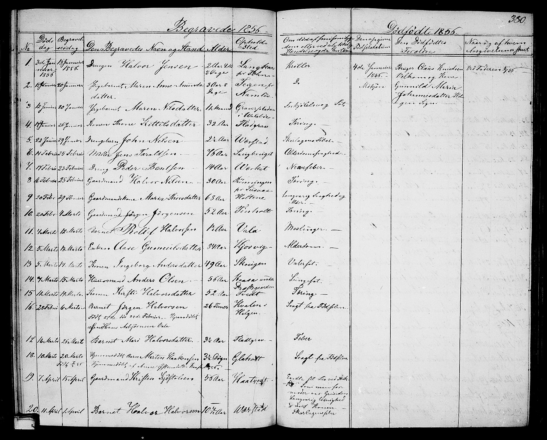 Holla kirkebøker, AV/SAKO-A-272/G/Ga/L0003: Parish register (copy) no. I 3, 1849-1866, p. 380