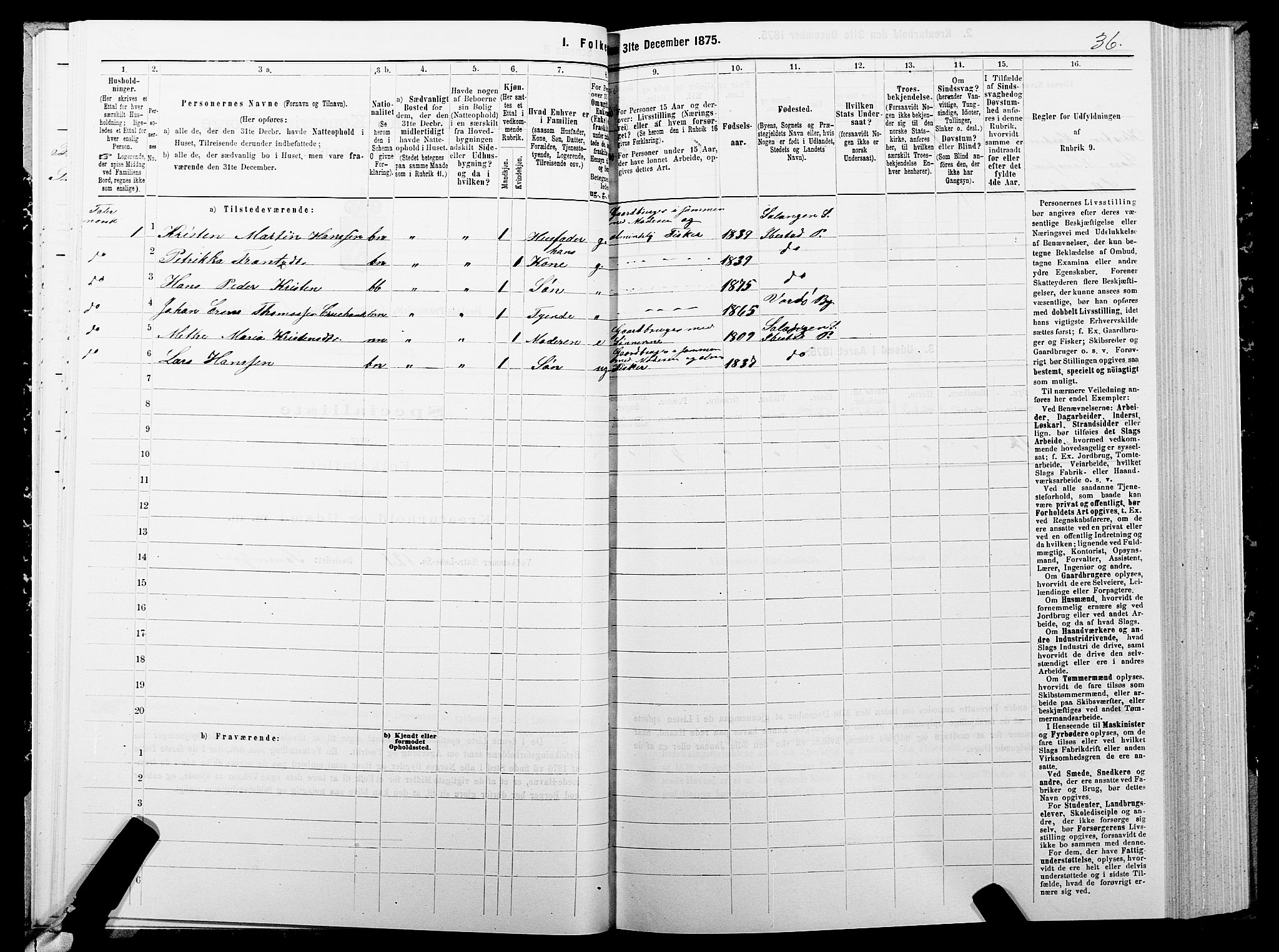 SATØ, 1875 census for 1917P Ibestad, 1875, p. 1036