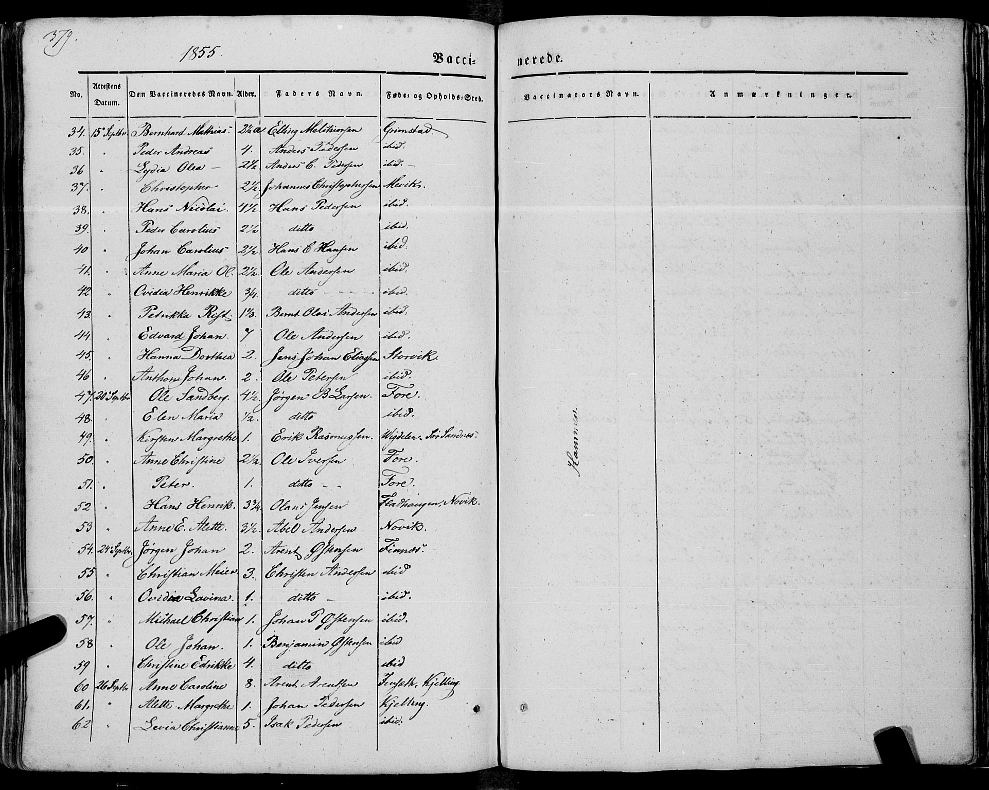 Ministerialprotokoller, klokkerbøker og fødselsregistre - Nordland, AV/SAT-A-1459/805/L0097: Parish register (official) no. 805A04, 1837-1861, p. 379