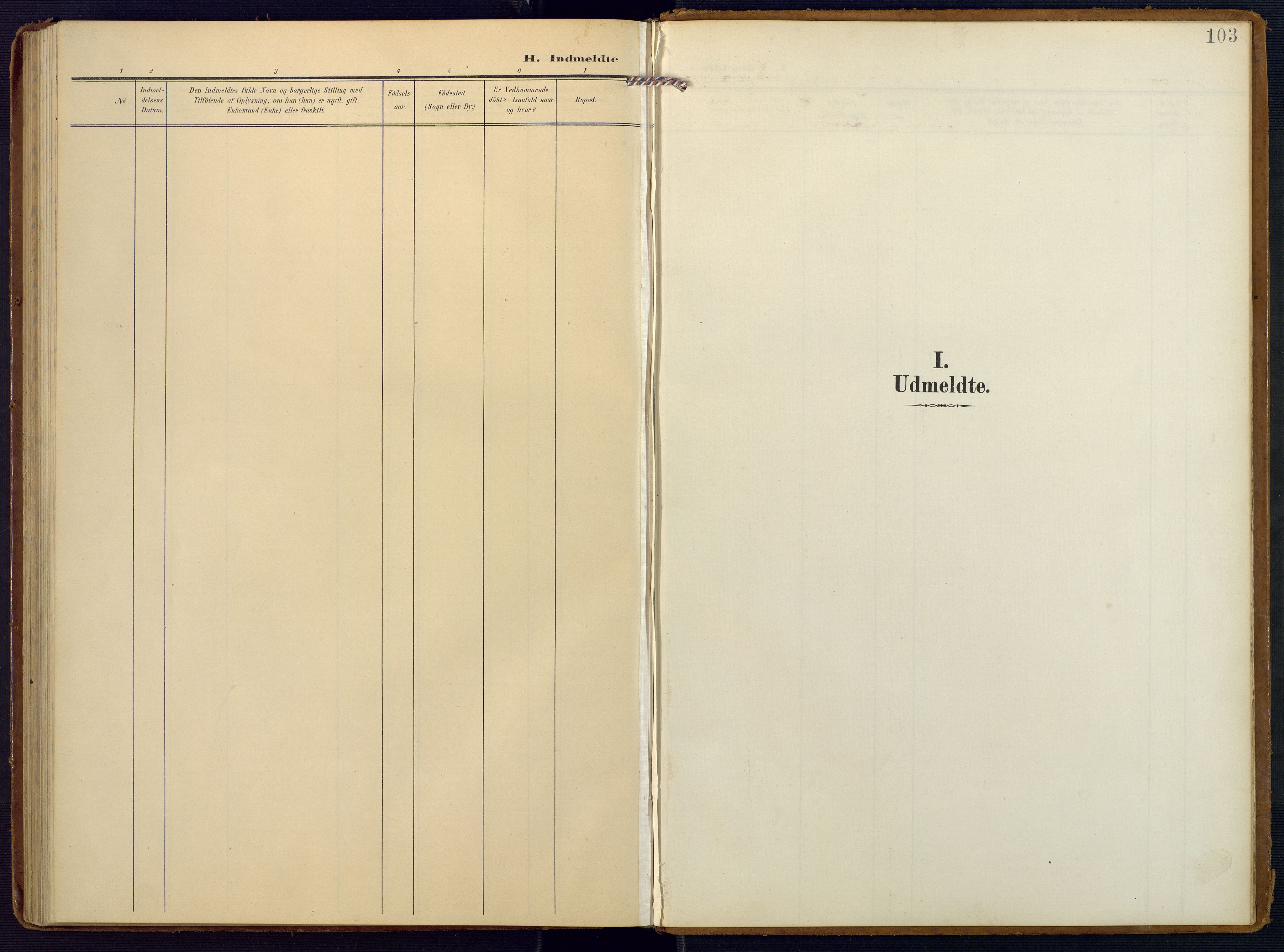 Valle sokneprestkontor, SAK/1111-0044/F/Fa/Faa/L0002: Parish register (official) no. A 2, 1907-1919, p. 103
