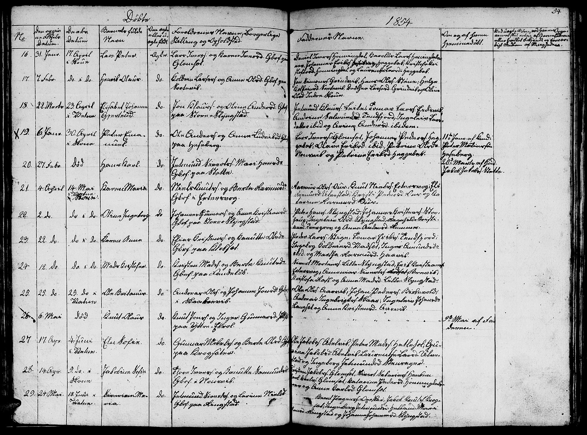 Ministerialprotokoller, klokkerbøker og fødselsregistre - Møre og Romsdal, AV/SAT-A-1454/524/L0362: Parish register (copy) no. 524C03, 1840-1854, p. 54