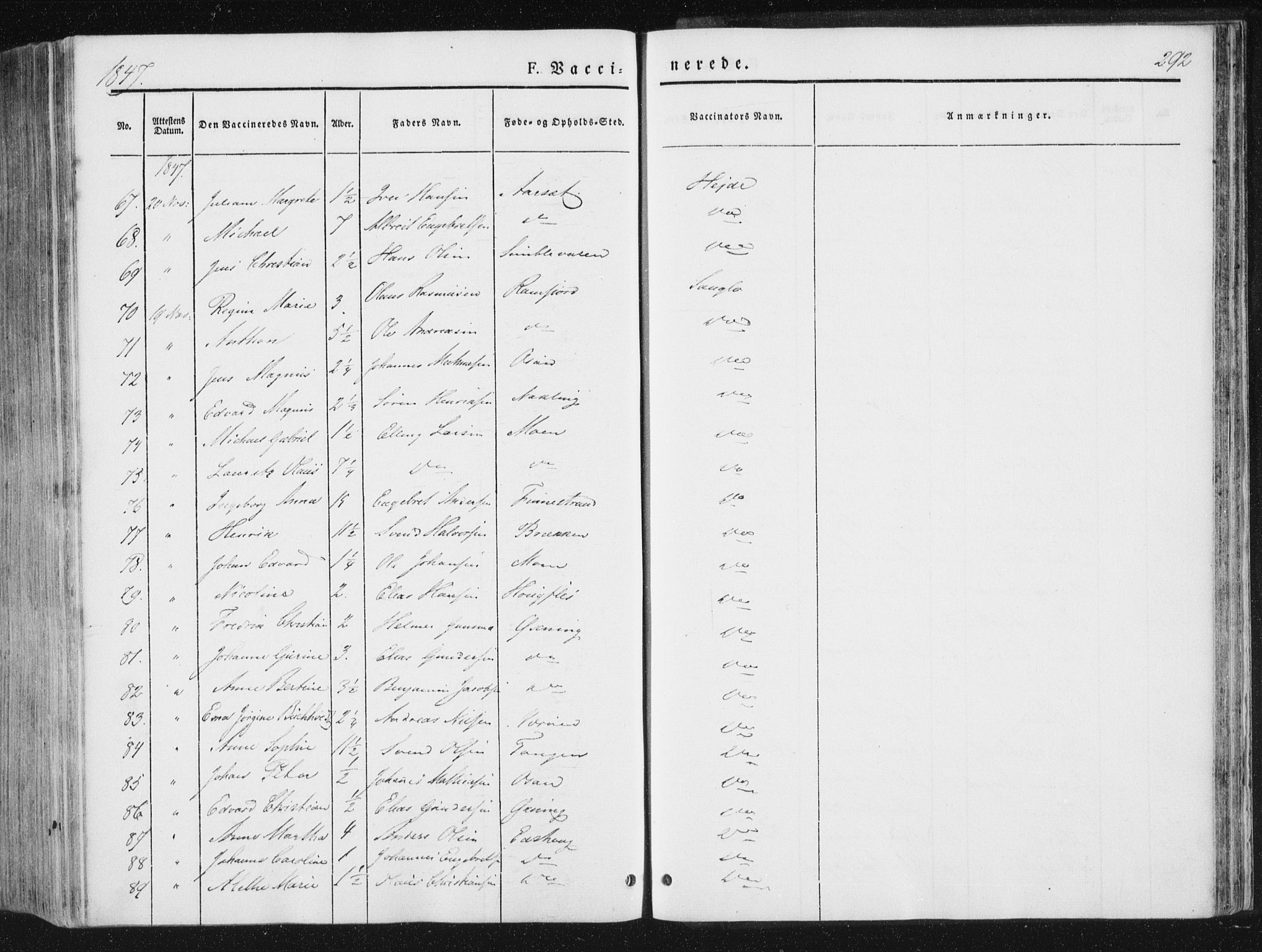 Ministerialprotokoller, klokkerbøker og fødselsregistre - Nord-Trøndelag, AV/SAT-A-1458/780/L0640: Parish register (official) no. 780A05, 1845-1856, p. 292