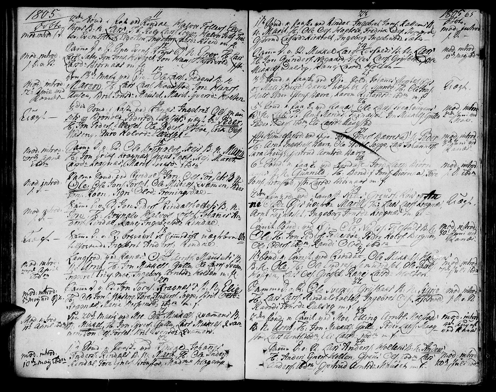 Ministerialprotokoller, klokkerbøker og fødselsregistre - Møre og Romsdal, SAT/A-1454/595/L1040: Parish register (official) no. 595A02, 1797-1819, p. 65