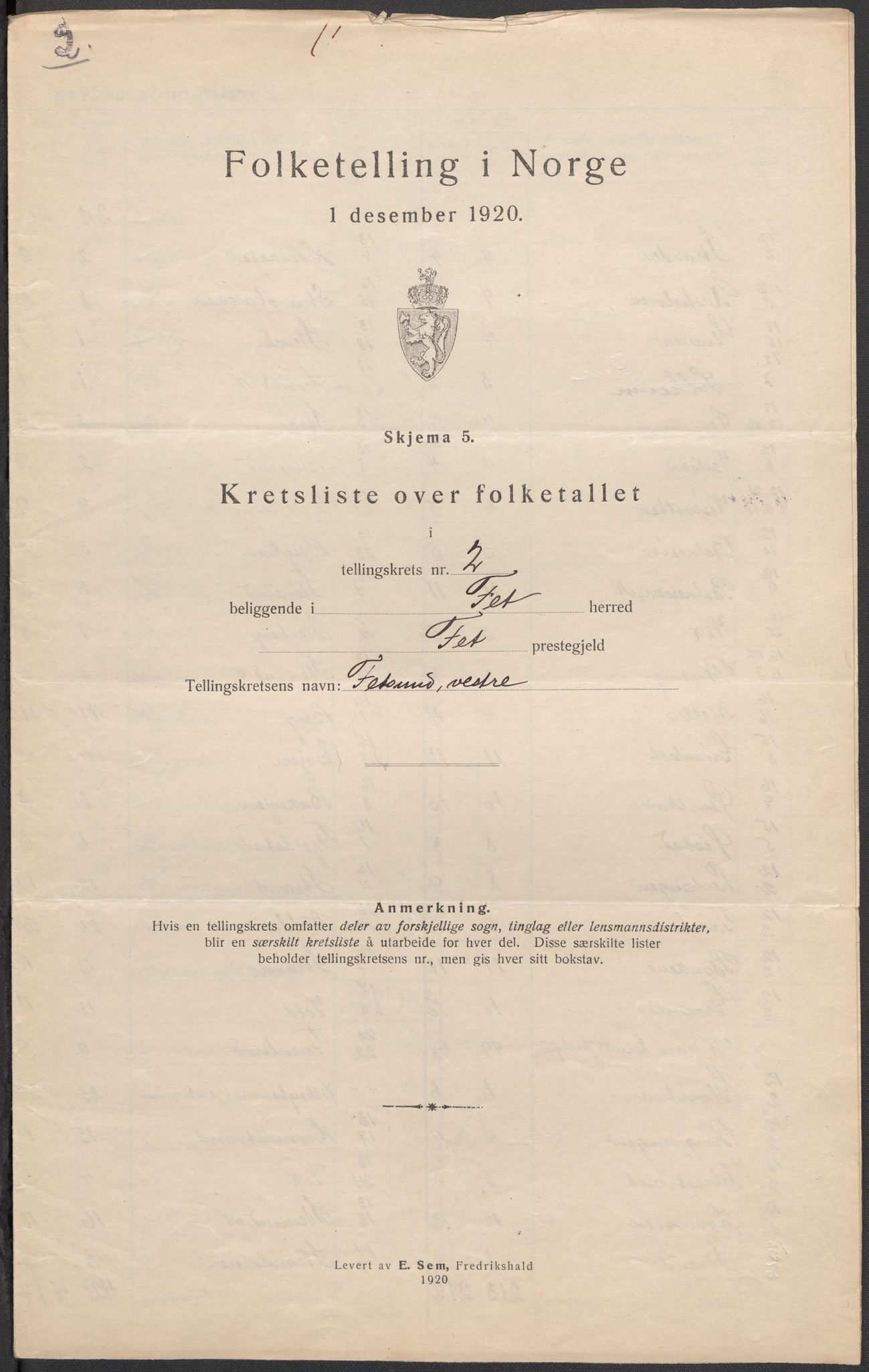 SAO, 1920 census for Fet, 1920, p. 11