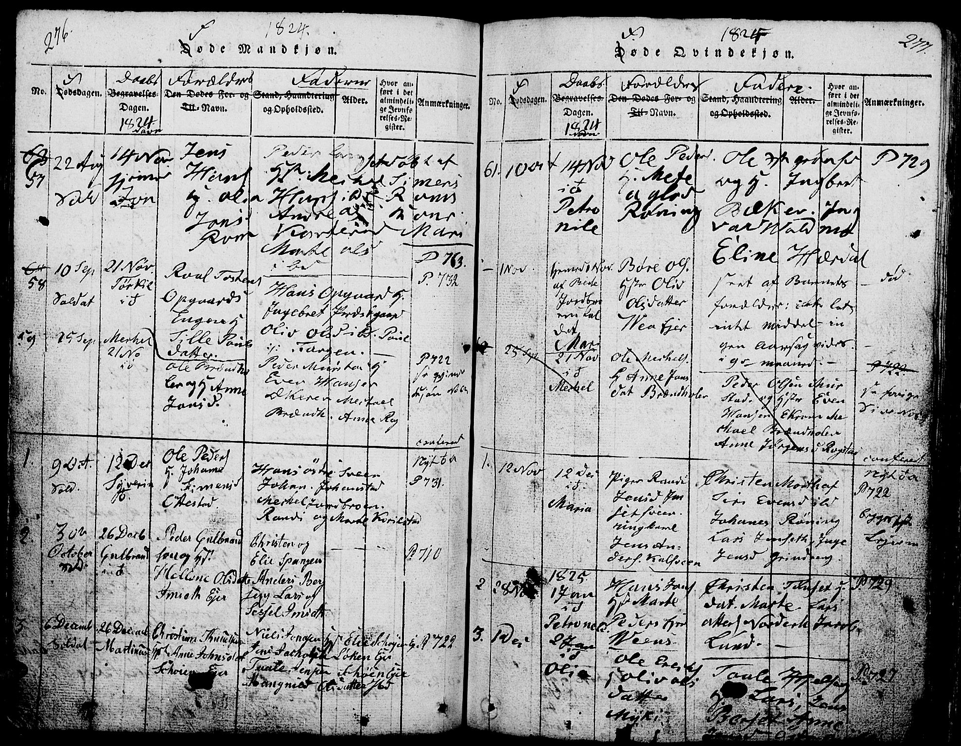 Løten prestekontor, AV/SAH-PREST-022/L/La/L0001: Parish register (copy) no. 1, 1812-1832, p. 276-277