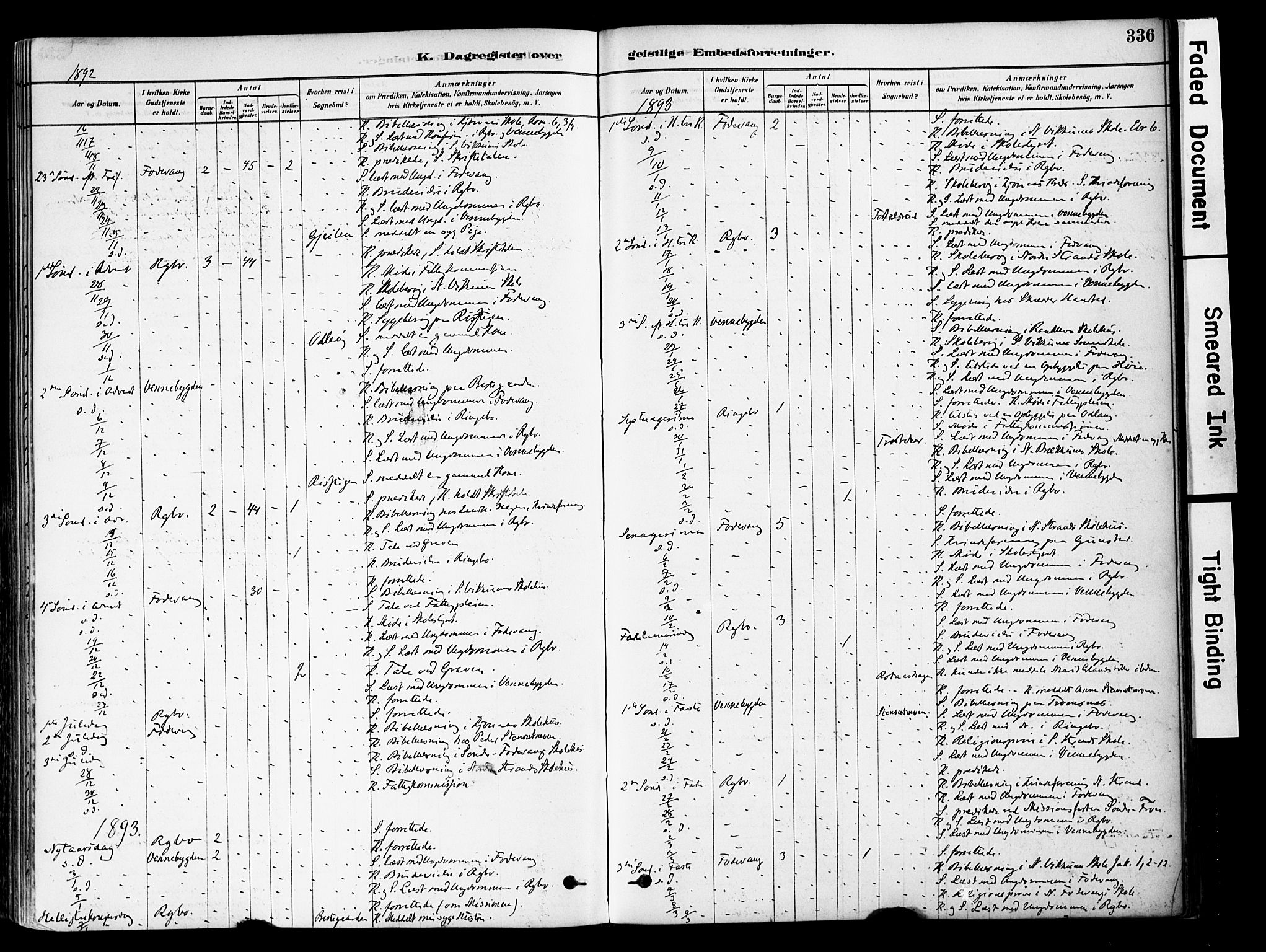 Ringebu prestekontor, AV/SAH-PREST-082/H/Ha/Haa/L0008: Parish register (official) no. 8, 1878-1898, p. 336