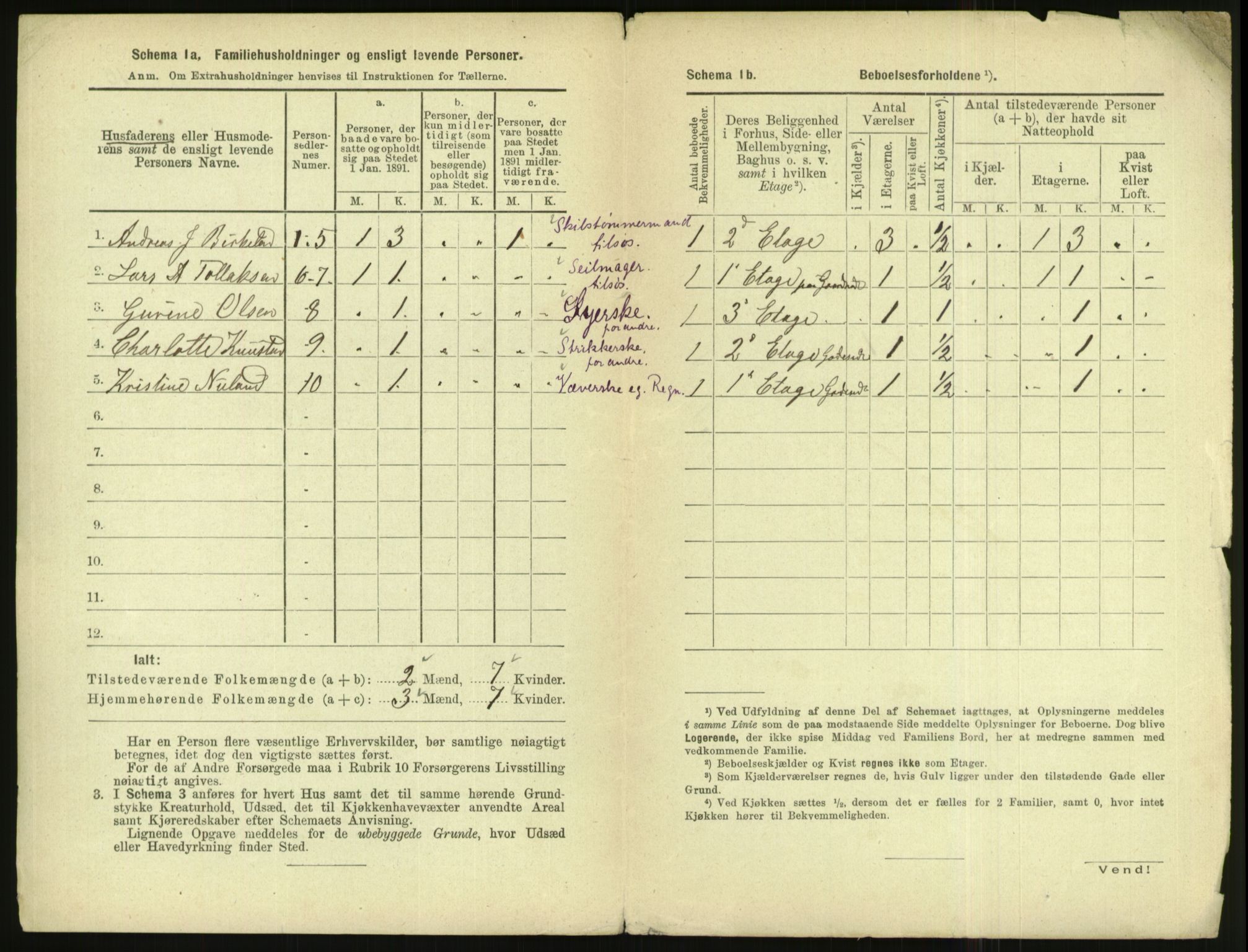 RA, 1891 census for 1004 Flekkefjord, 1891, p. 319