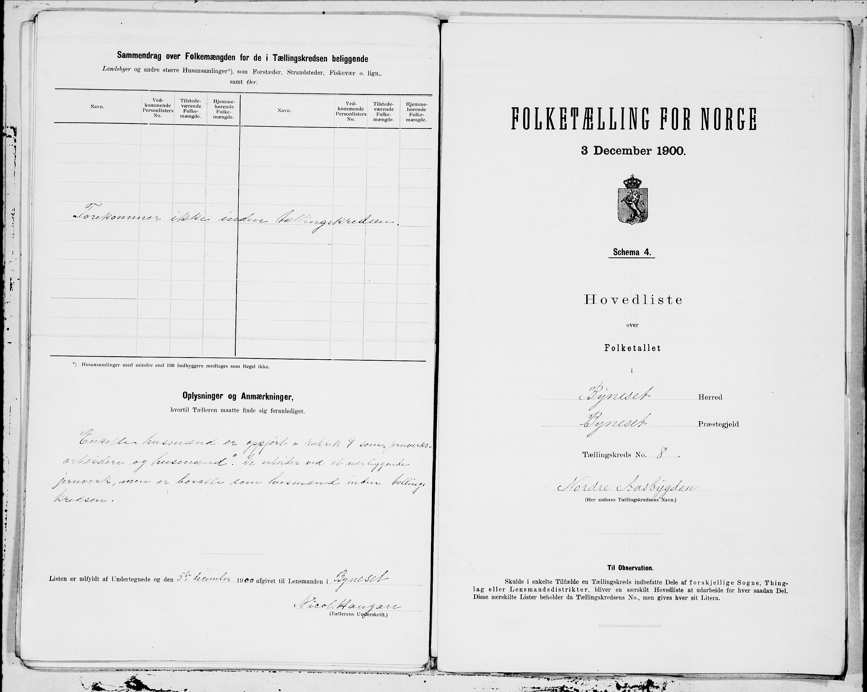 SAT, 1900 census for Byneset, 1900, p. 16