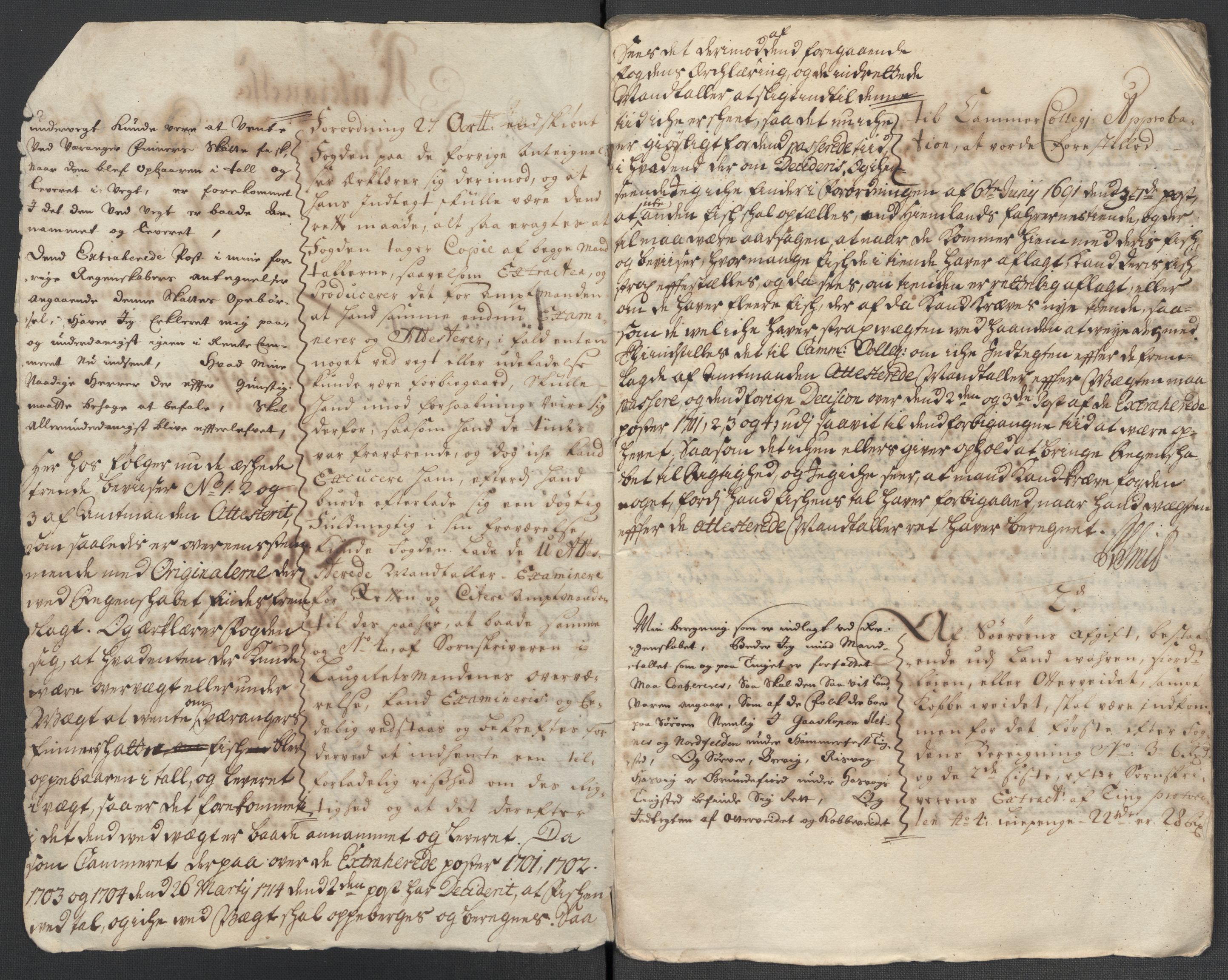 Rentekammeret inntil 1814, Reviderte regnskaper, Fogderegnskap, AV/RA-EA-4092/R69/L4853: Fogderegnskap Finnmark/Vardøhus, 1705-1706, p. 273