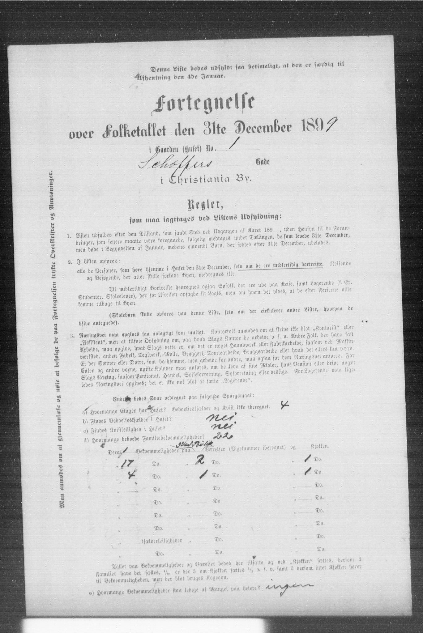 OBA, Municipal Census 1899 for Kristiania, 1899, p. 12118