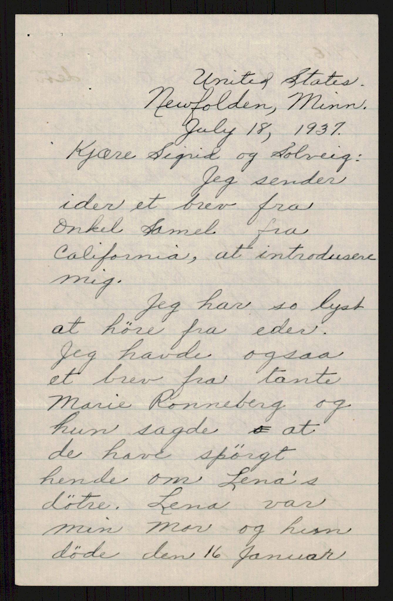 Samlinger til kildeutgivelse, Amerikabrevene, RA/EA-4057/F/L0002: Innlån fra Oslo: Garborgbrevene III - V, 1838-1914, p. 8