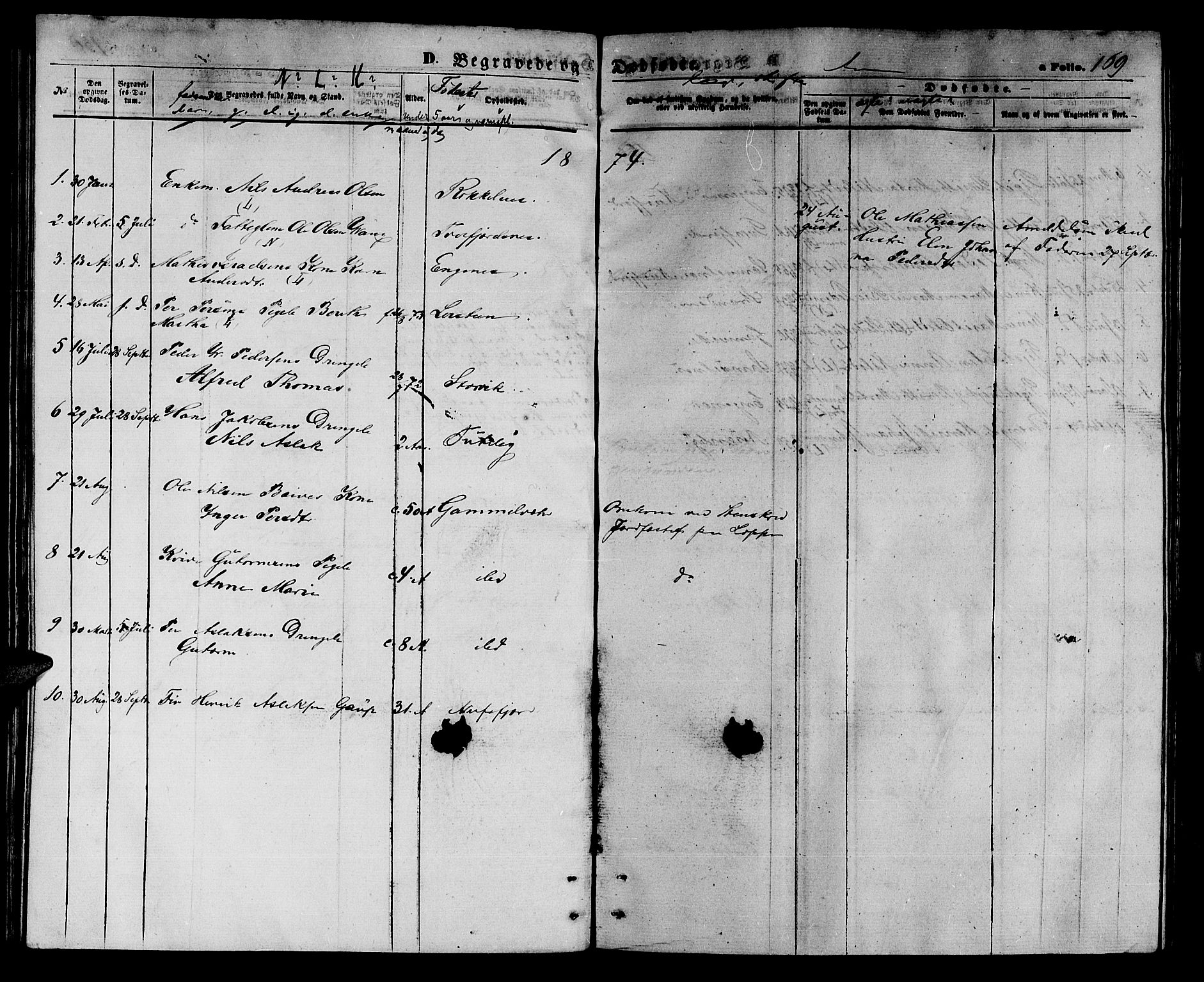 Loppa sokneprestkontor, AV/SATØ-S-1339/H/Hb/L0004klokker: Parish register (copy) no. 4, 1864-1880, p. 169