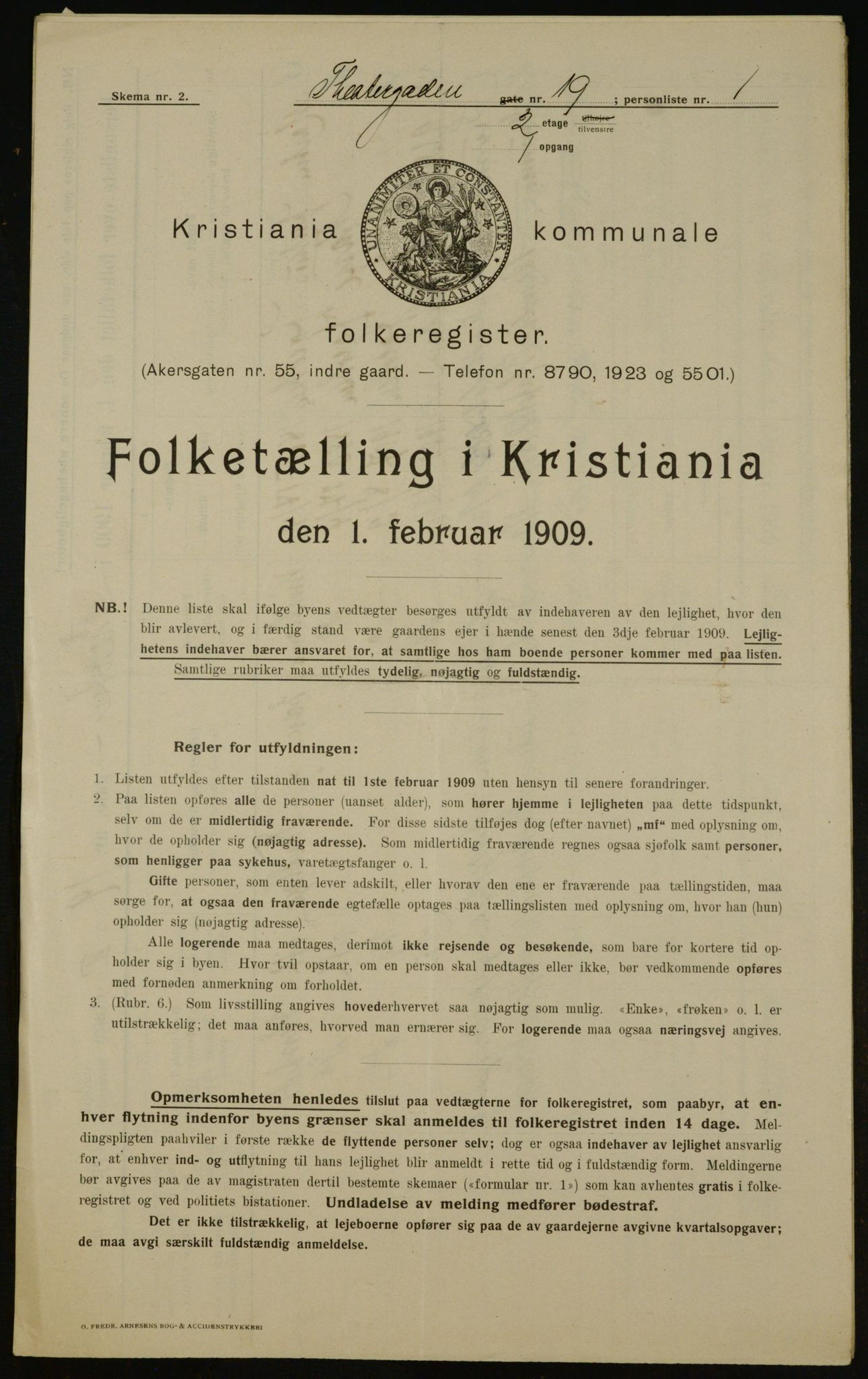 OBA, Municipal Census 1909 for Kristiania, 1909, p. 97248