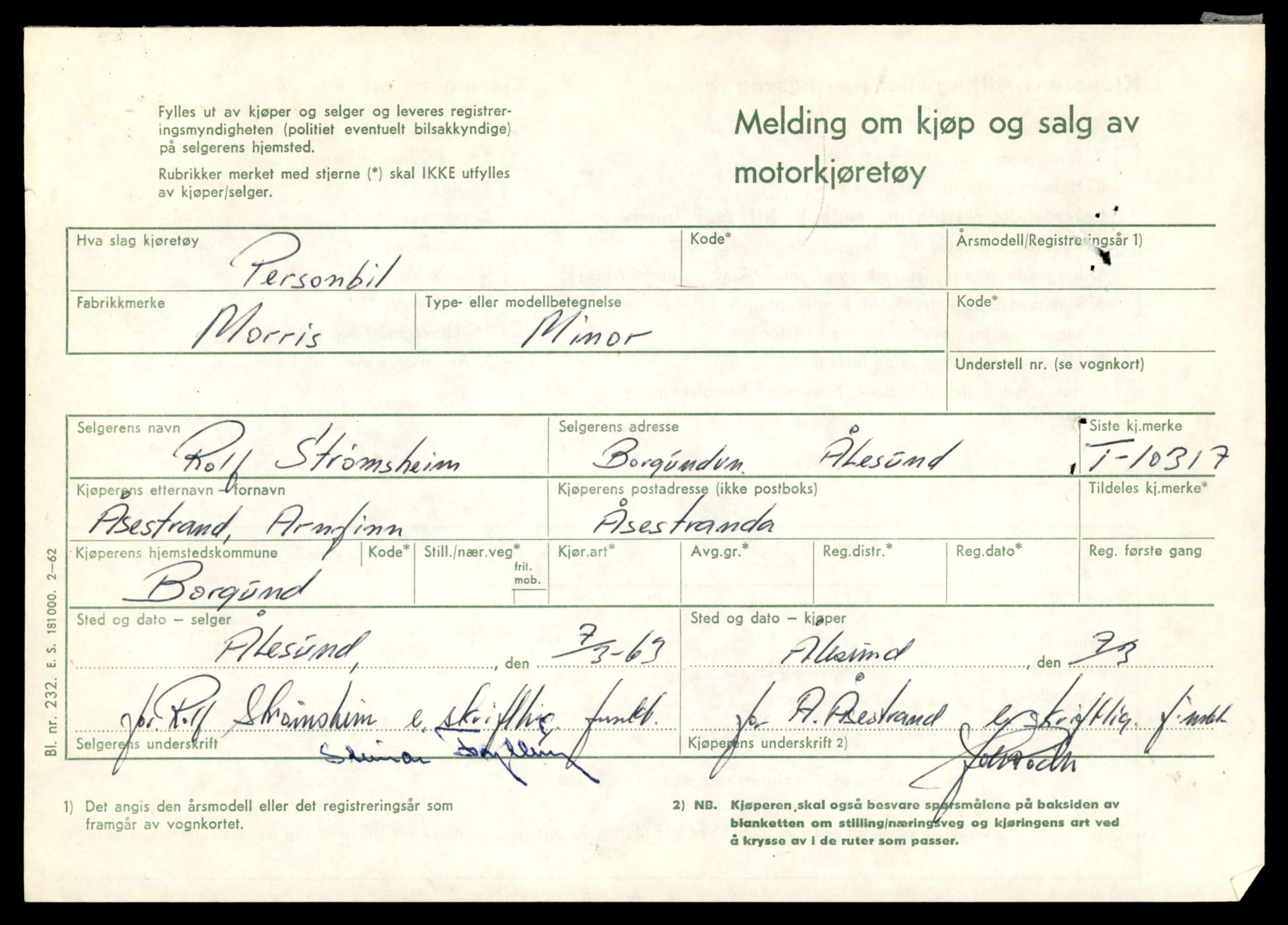 Møre og Romsdal vegkontor - Ålesund trafikkstasjon, AV/SAT-A-4099/F/Fe/L0019: Registreringskort for kjøretøy T 10228 - T 10350, 1927-1998, p. 2253