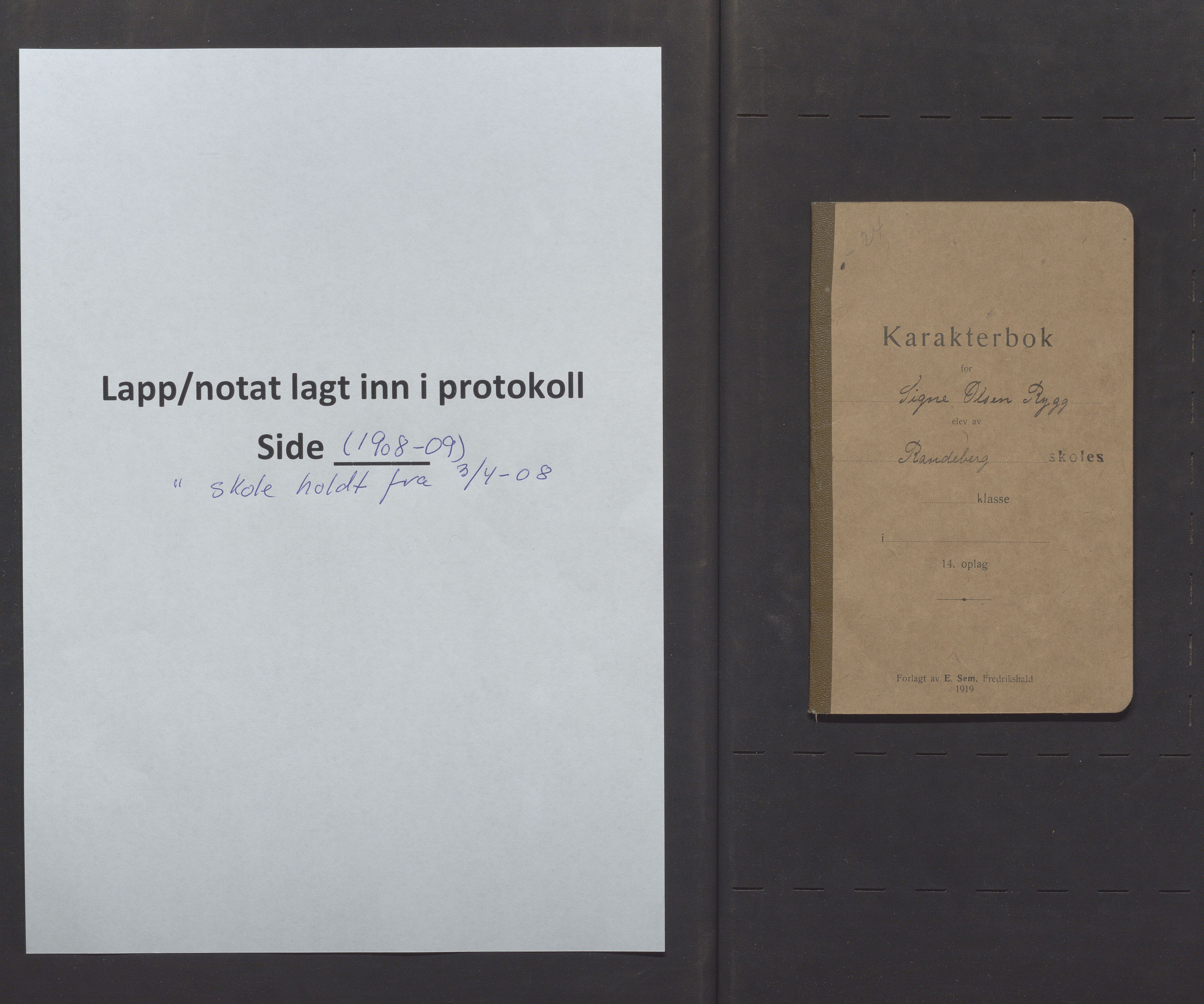 Randaberg kommune - Harestad skole, IKAR/K-101476/H/L0003: Skoleprotokoll - Harestad, Foren, 1902-1913