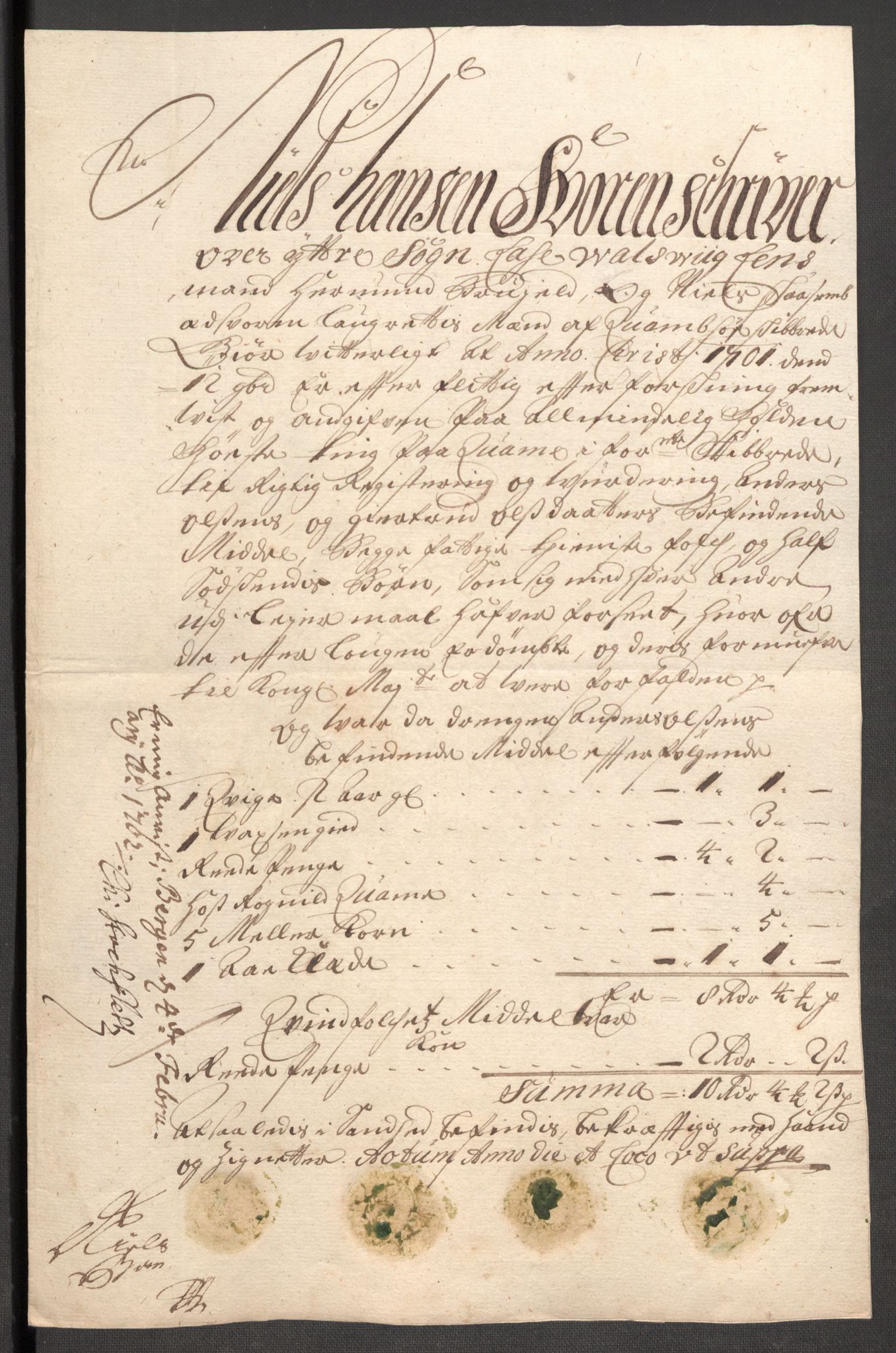 Rentekammeret inntil 1814, Reviderte regnskaper, Fogderegnskap, AV/RA-EA-4092/R52/L3311: Fogderegnskap Sogn, 1700-1701, p. 443