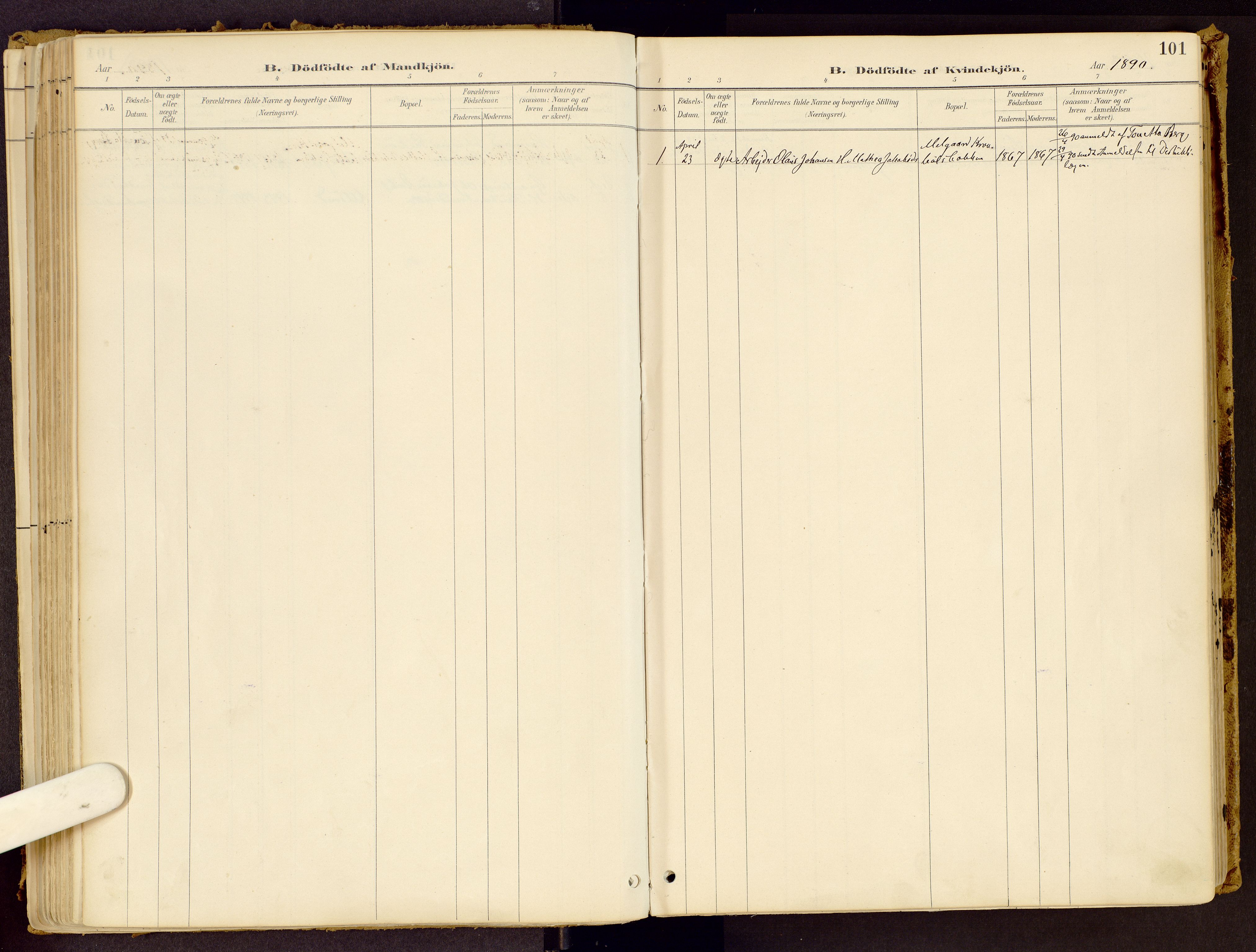 Vestre Gausdal prestekontor, SAH/PREST-094/H/Ha/Haa/L0001: Parish register (official) no. 1, 1887-1914, p. 101